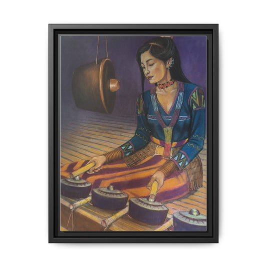A T'boli Musician (2018) - Framed Canvas Print