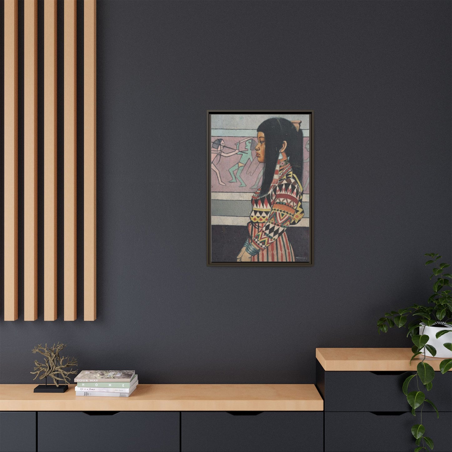 A T'boli Girl (1979) - Framed Canvas Print