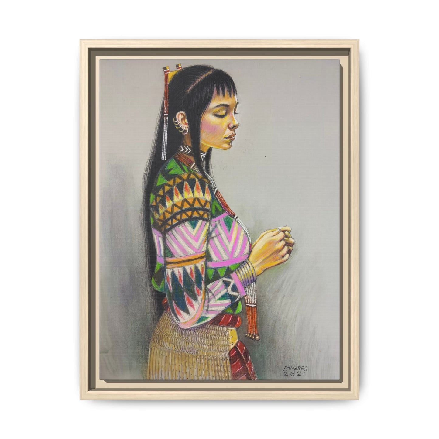T’boli Girl (2021) - Framed Canvas Print