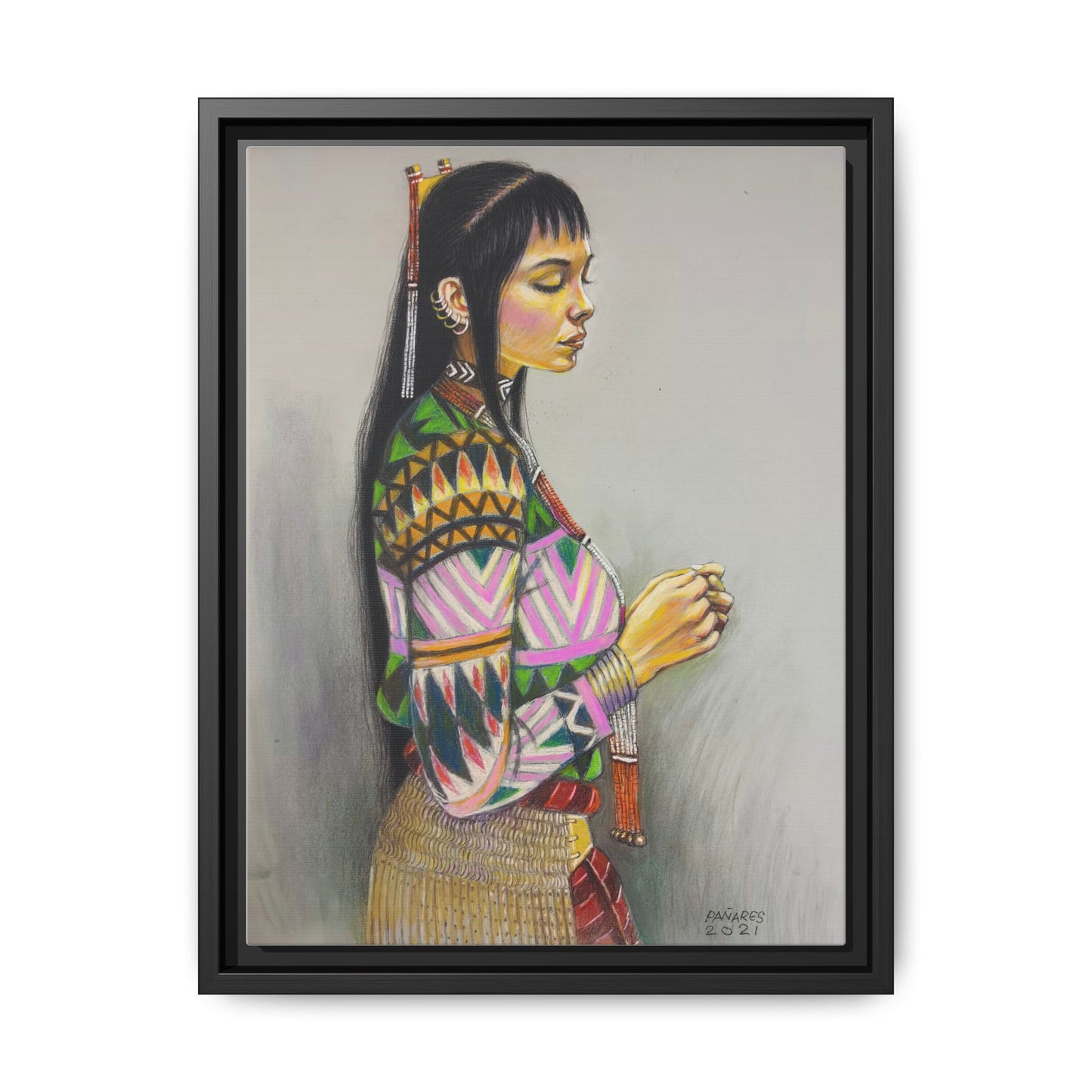 T’boli Girl (2021) - Framed Canvas Print