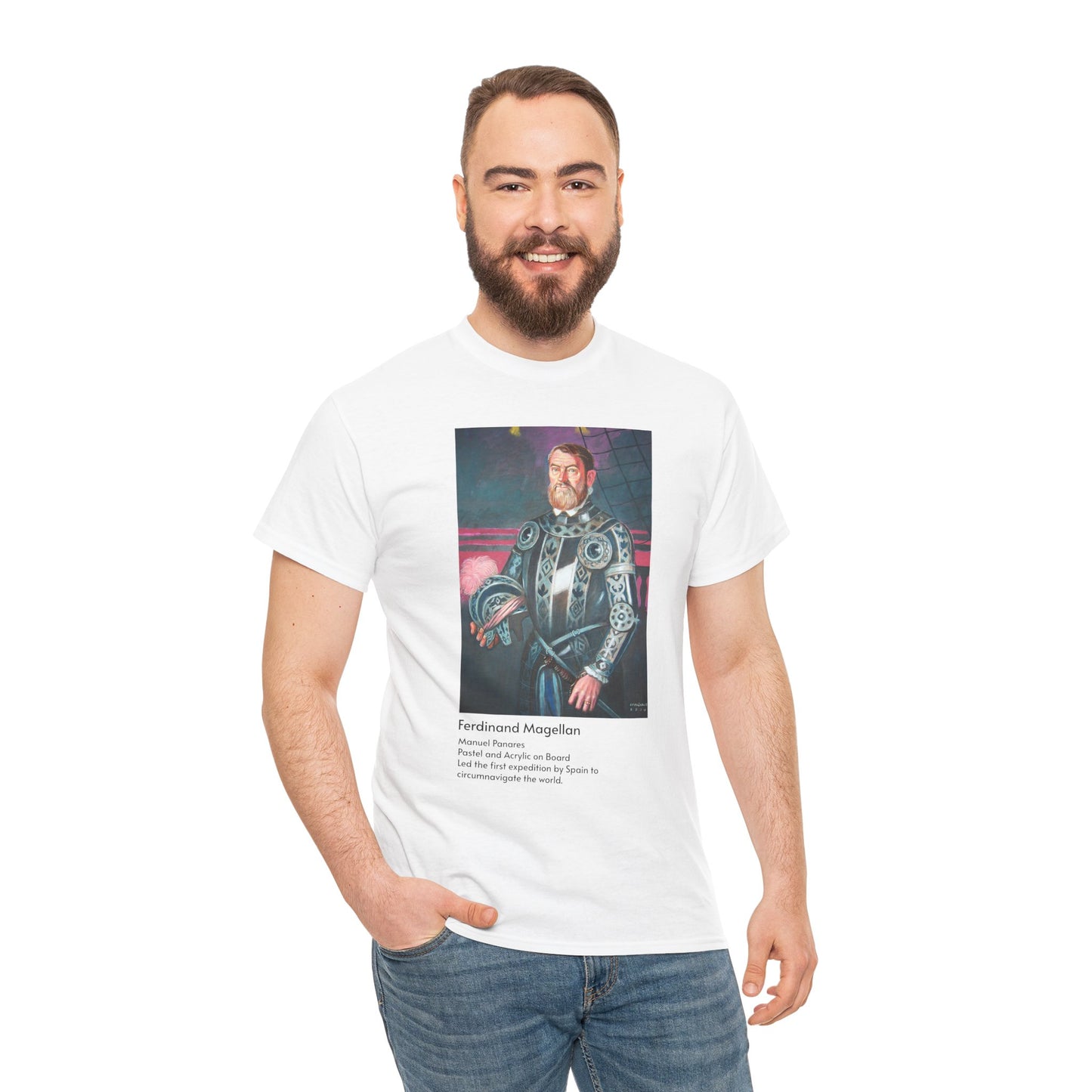 Ferdinand Magellan Portrait Tee (Museum-Style Illustration)