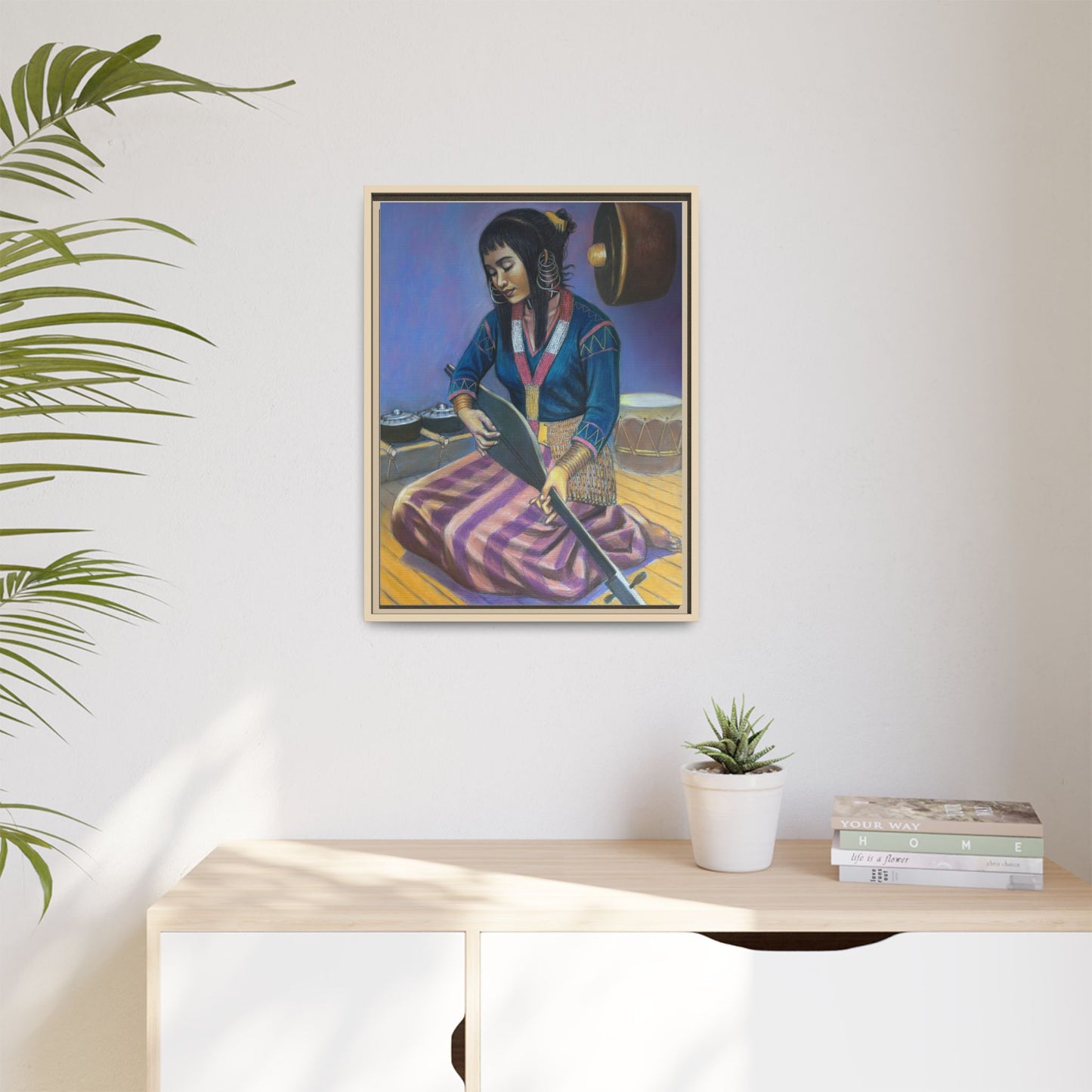 A T'boli Maiden in a Boat (2018)- Framed Canvas Print