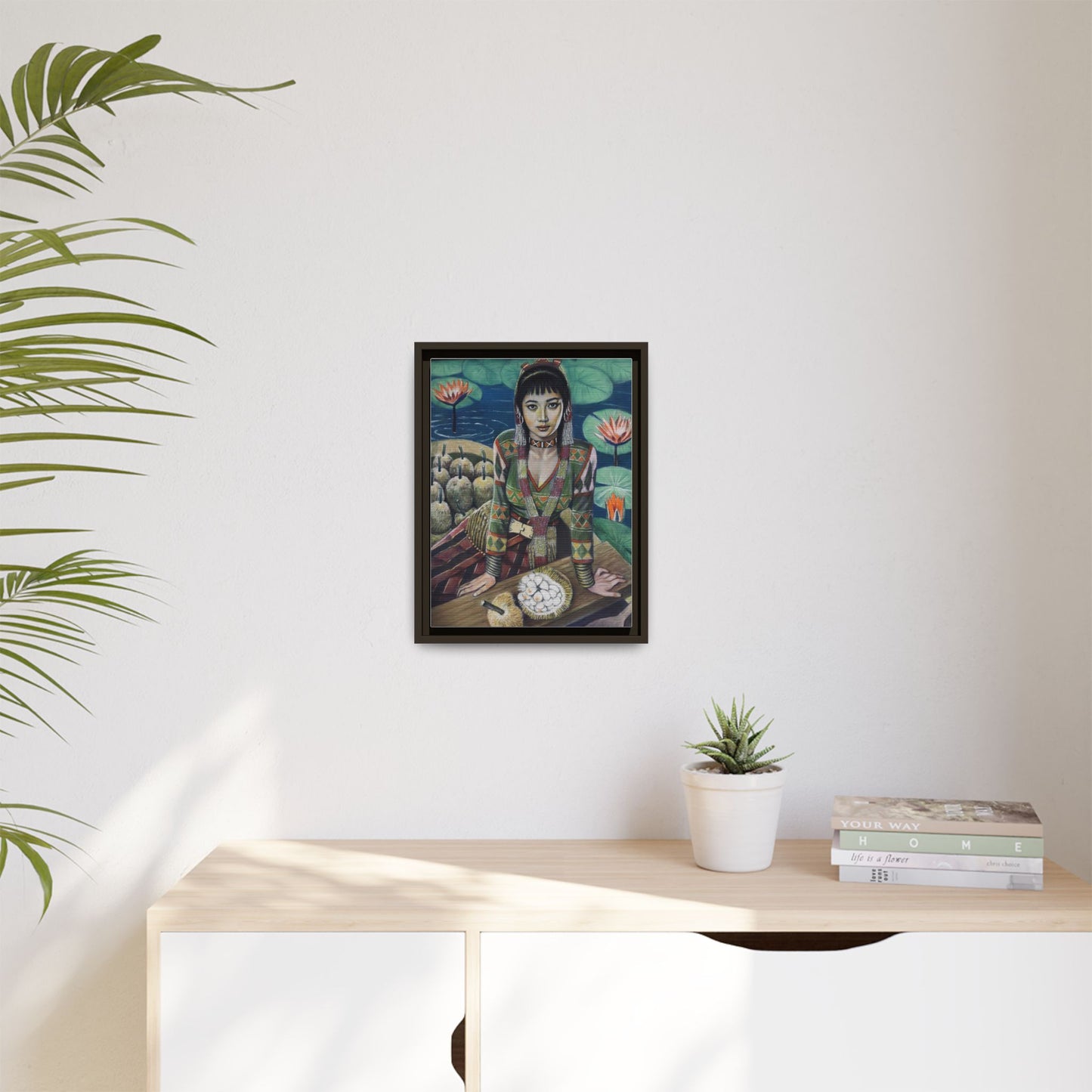 T’boli Girl with Marang (2020) - Framed Canvas Print