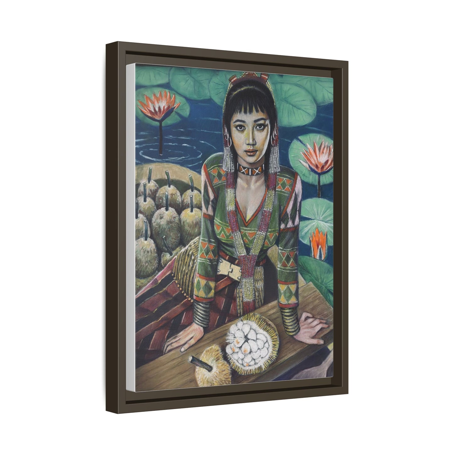 T’boli Girl with Marang (2020) - Framed Canvas Print