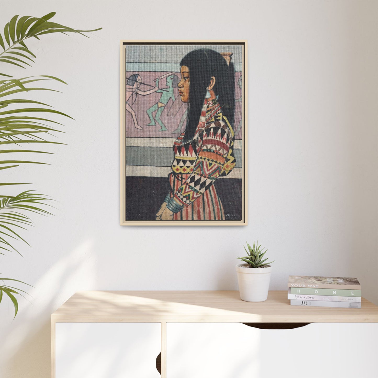 A T'boli Girl (1979) - Framed Canvas Print