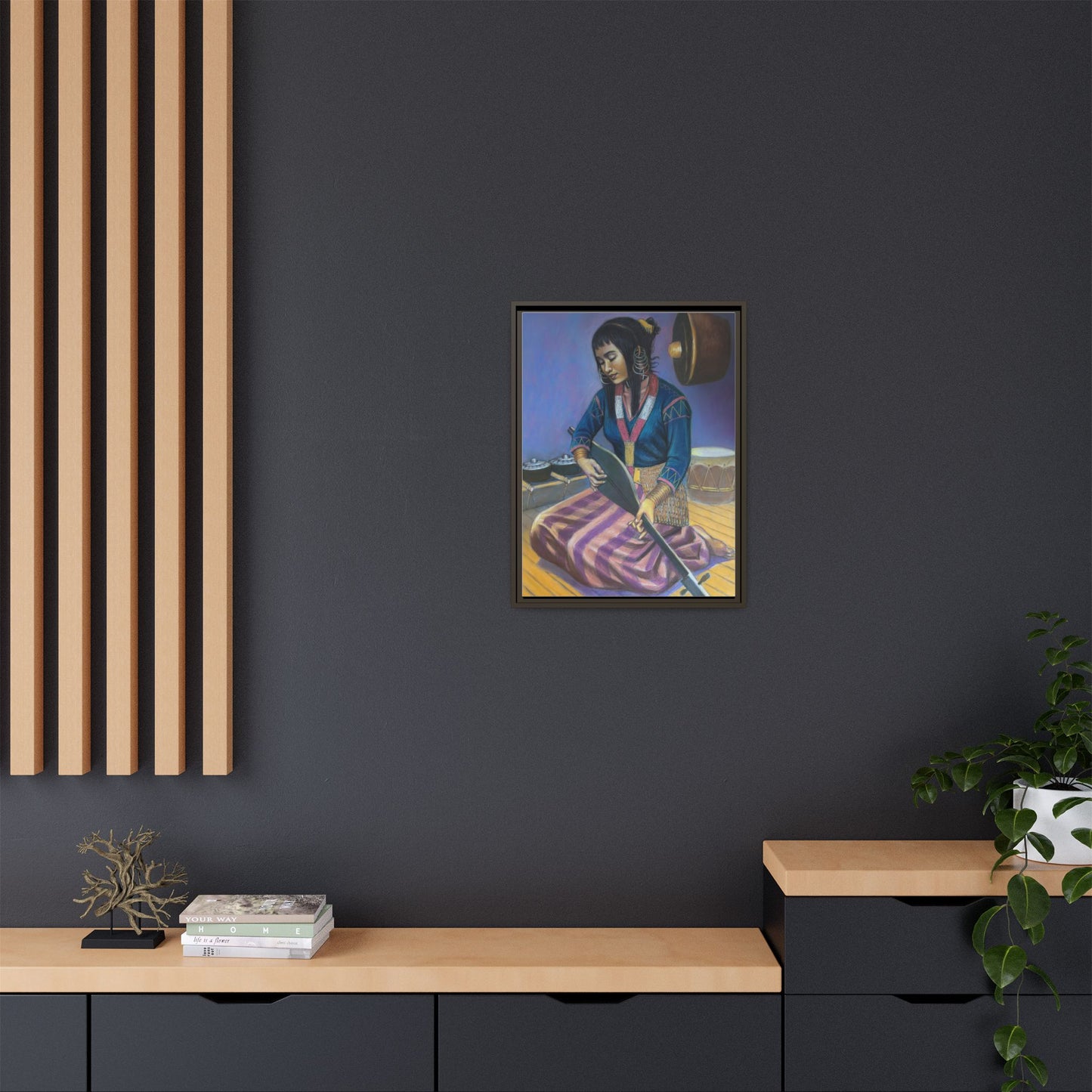 A T'boli Maiden in a Boat (2018)- Framed Canvas Print