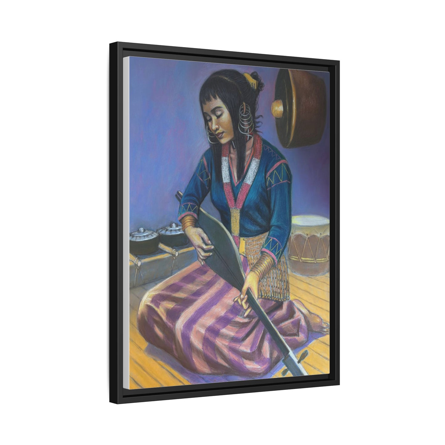 A T'boli Maiden in a Boat (2018)- Framed Canvas Print