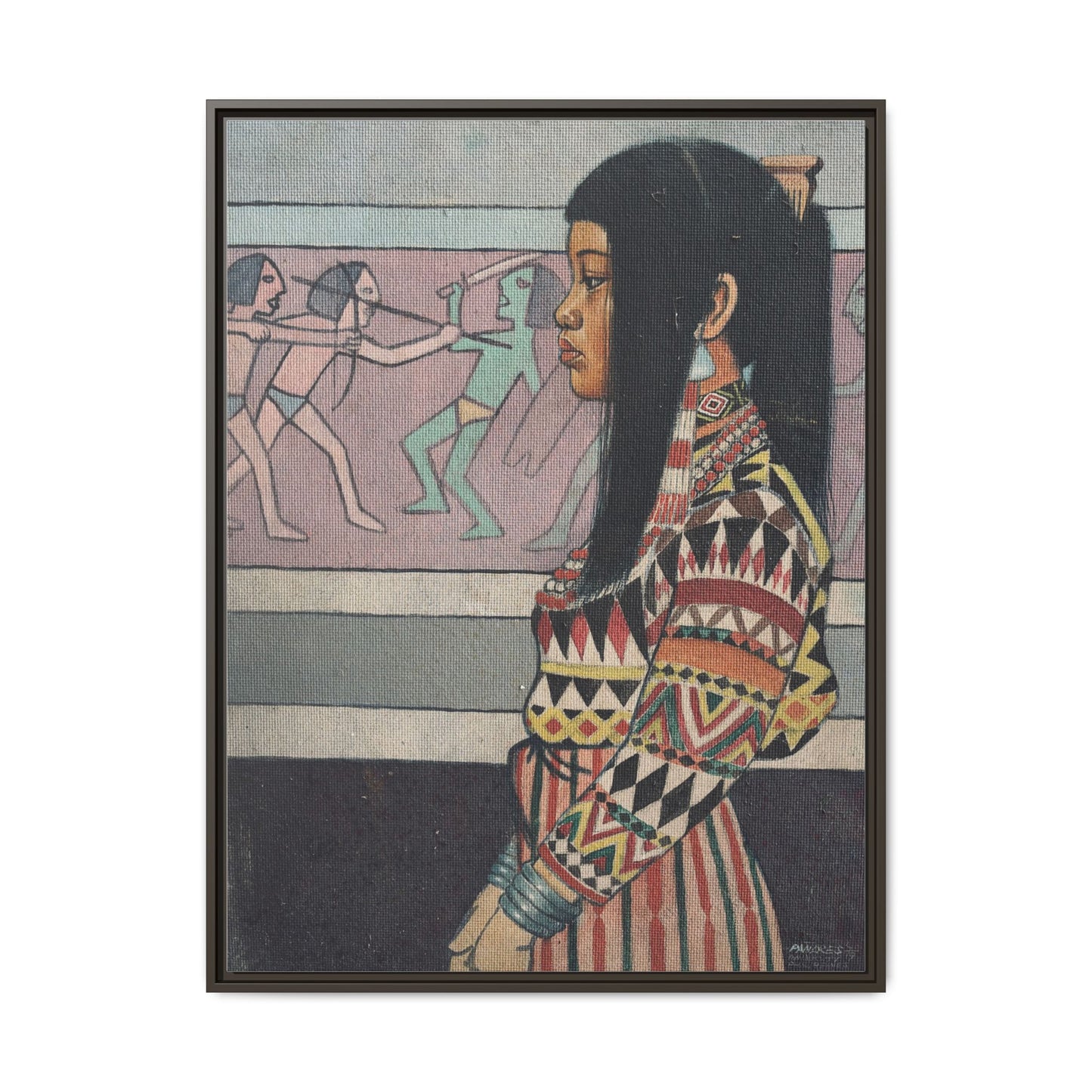 A T'boli Girl (1979) - Framed Canvas Print