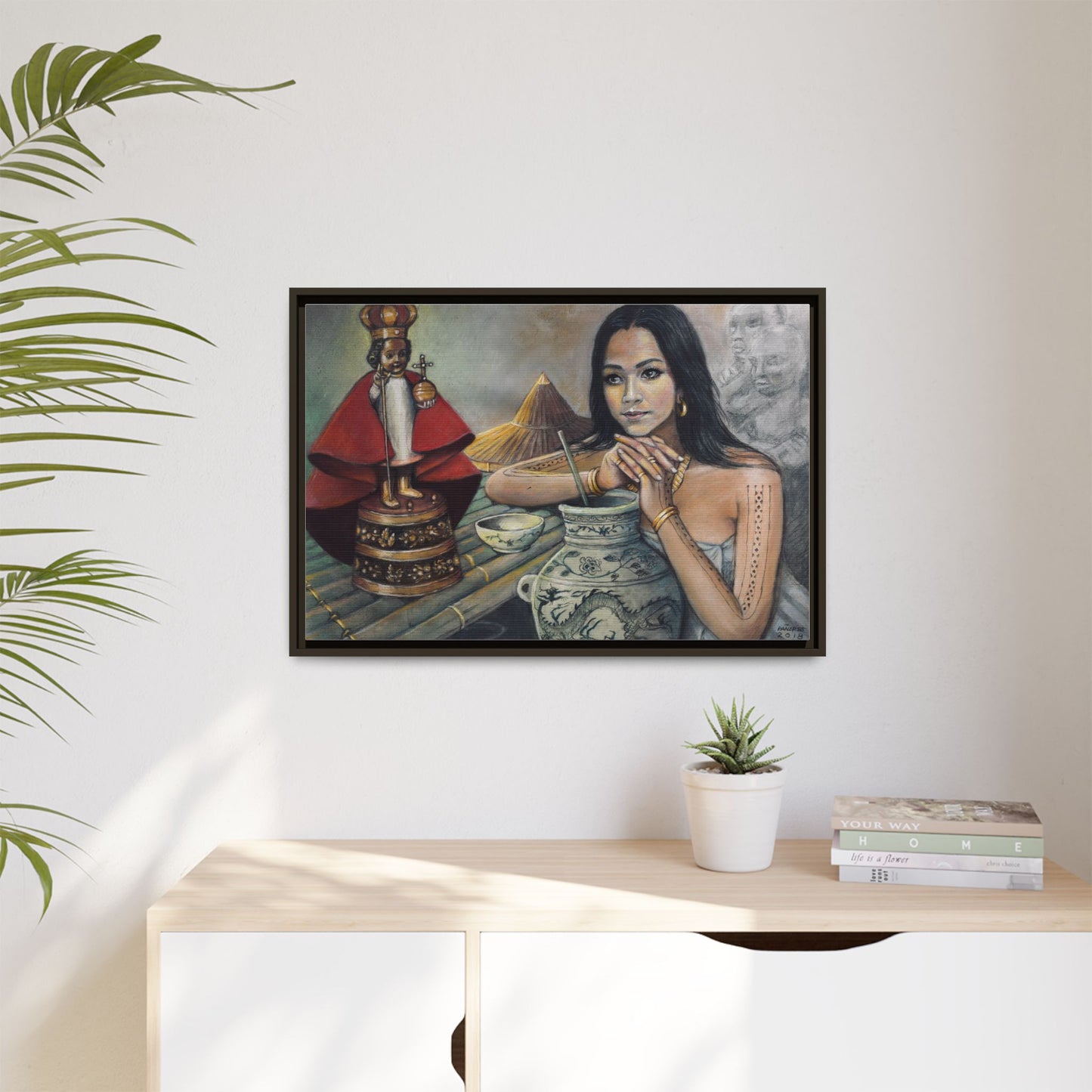 Sto. Niño and a Sugbuana - Framed Canvas Print