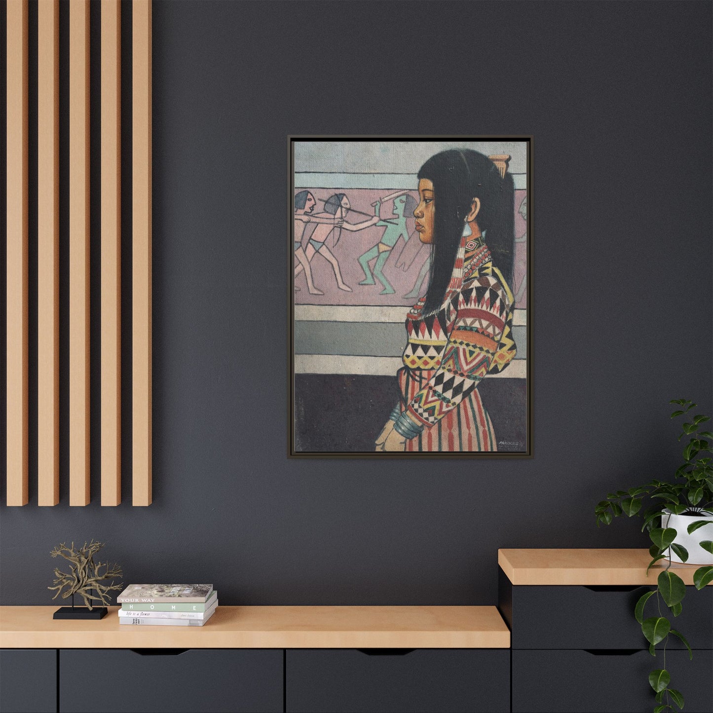 A T'boli Girl (1979) - Framed Canvas Print