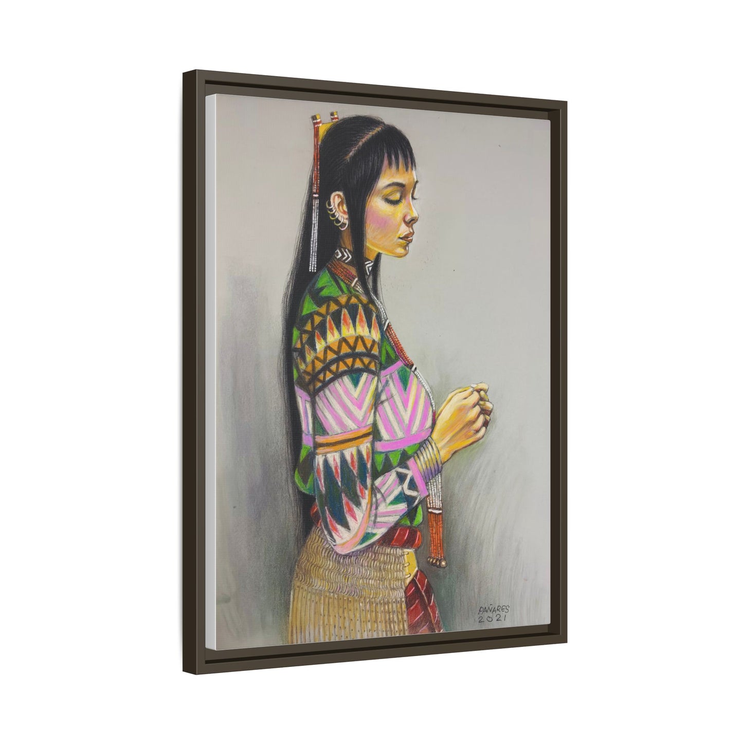 T’boli Girl (2021) - Framed Canvas Print