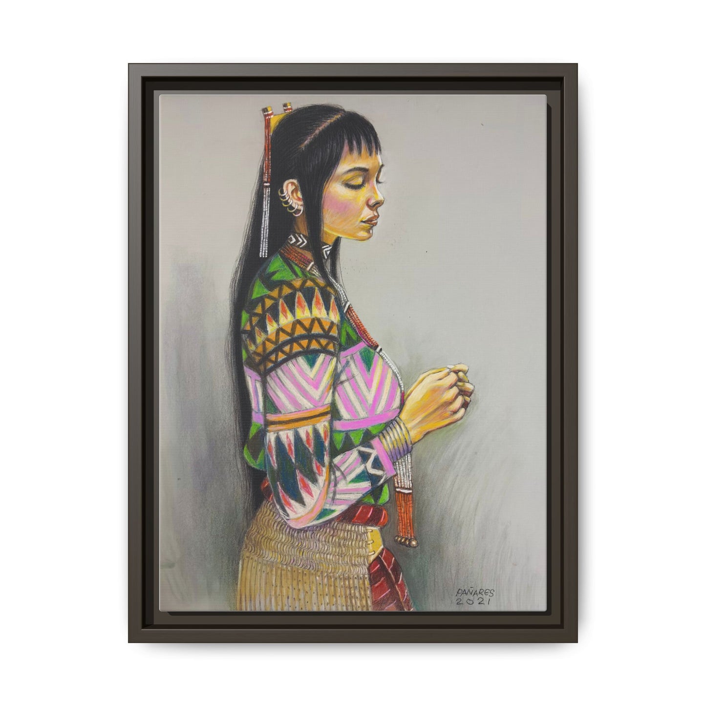 T’boli Girl (2021) - Framed Canvas Print