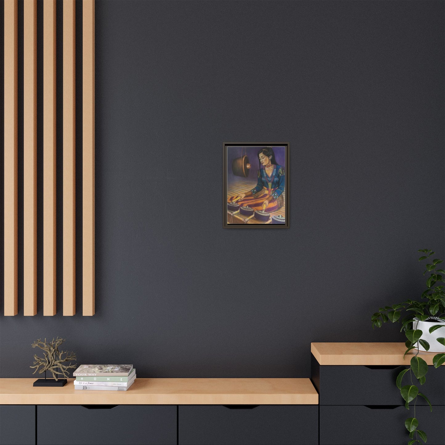A T'boli Musician (2018) - Framed Canvas Print