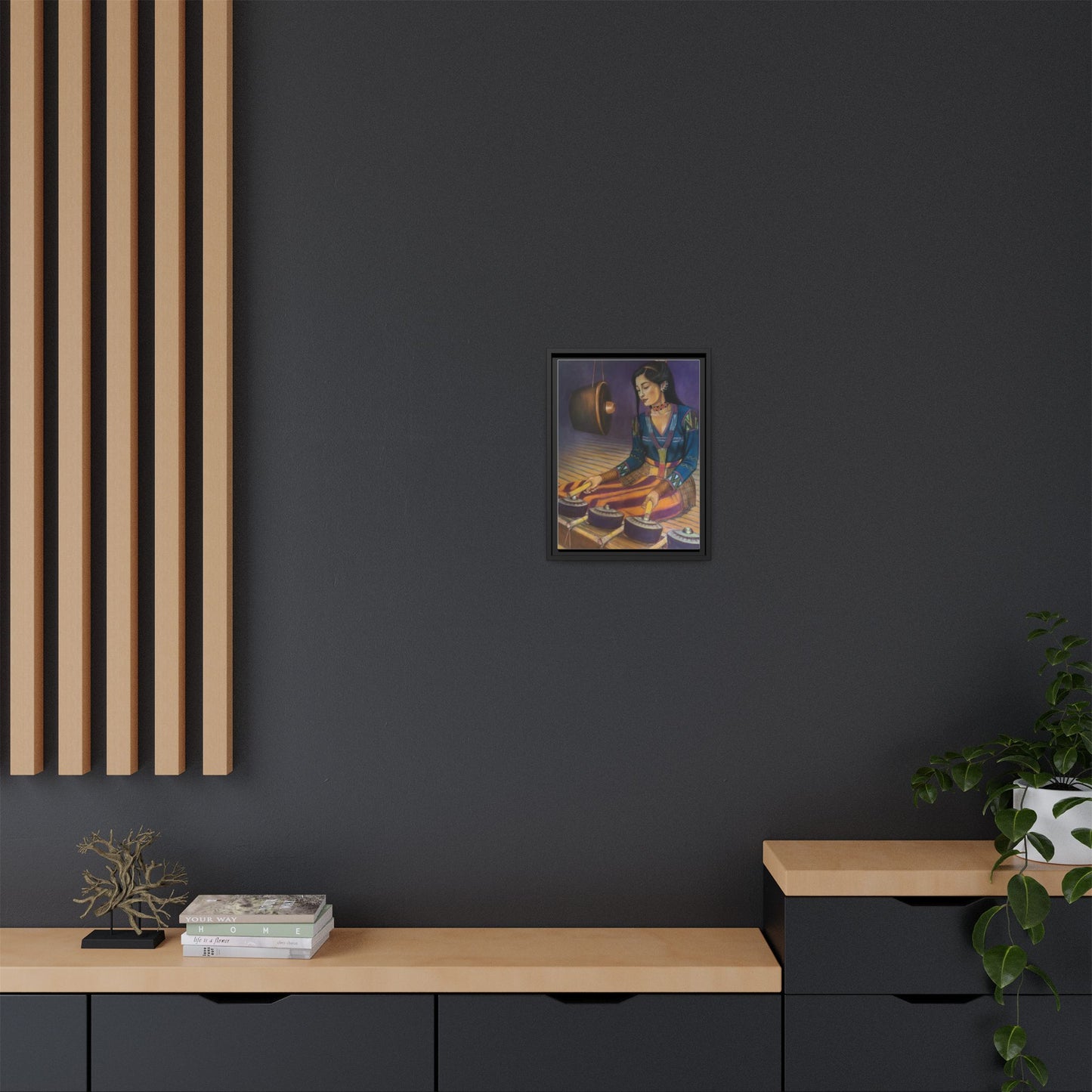 A T'boli Musician (2018) - Framed Canvas Print