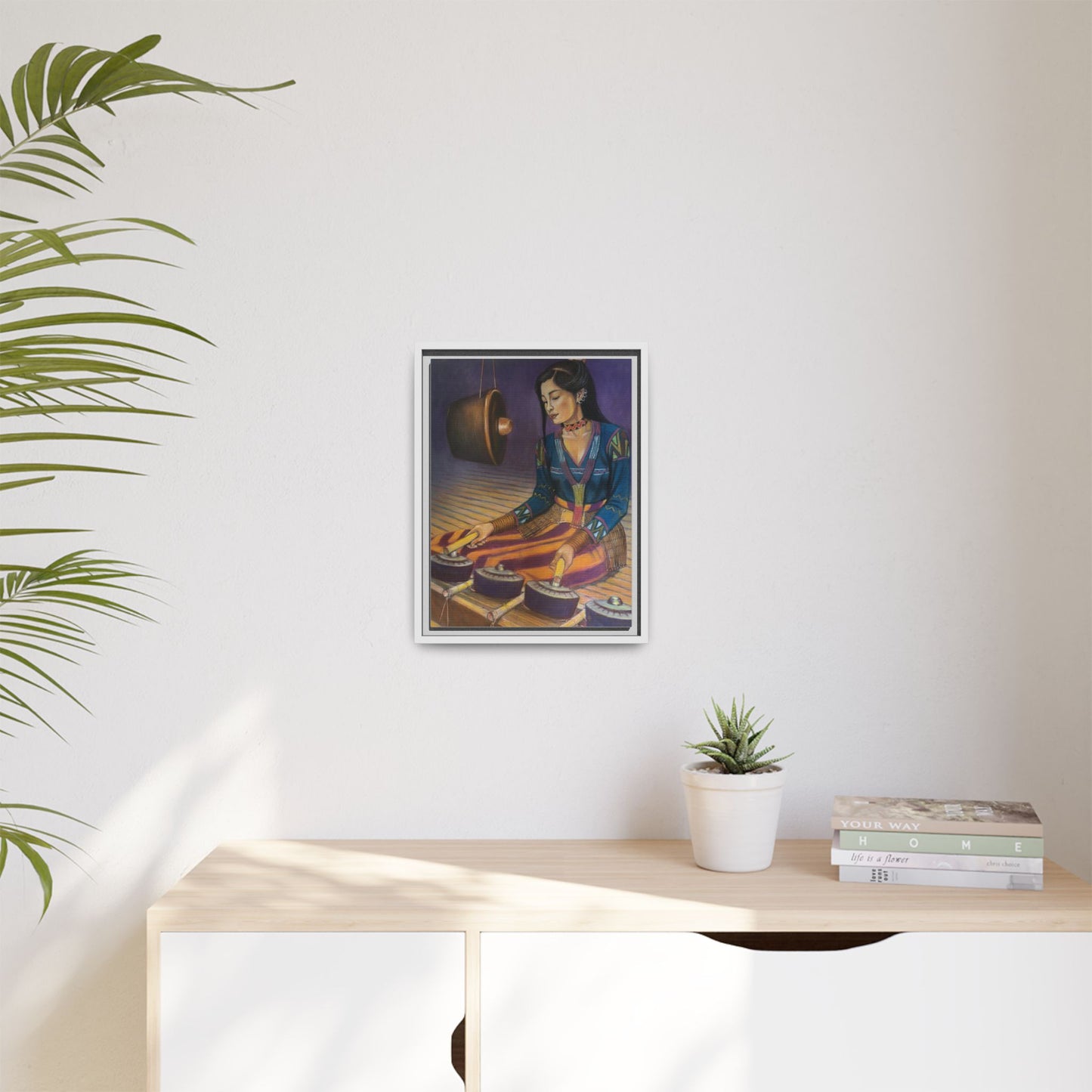 A T'boli Musician (2018) - Framed Canvas Print