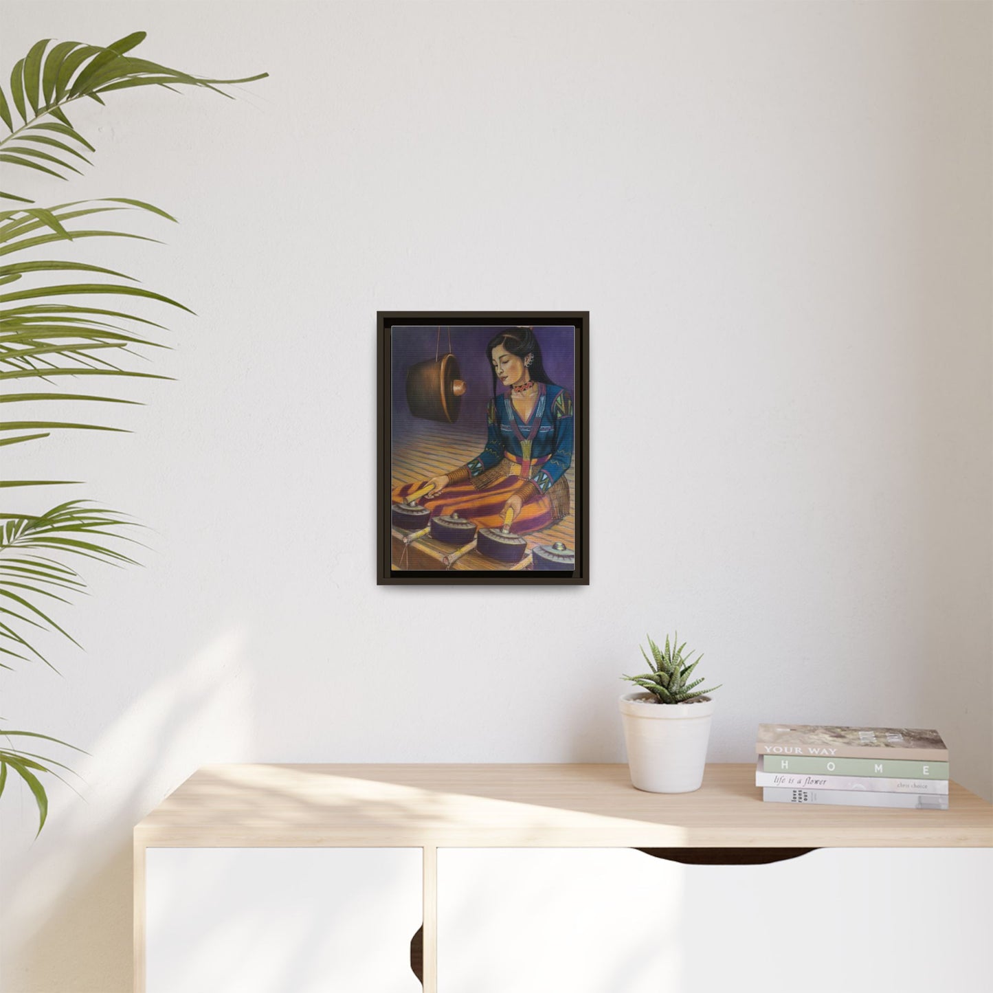A T'boli Musician (2018) - Framed Canvas Print