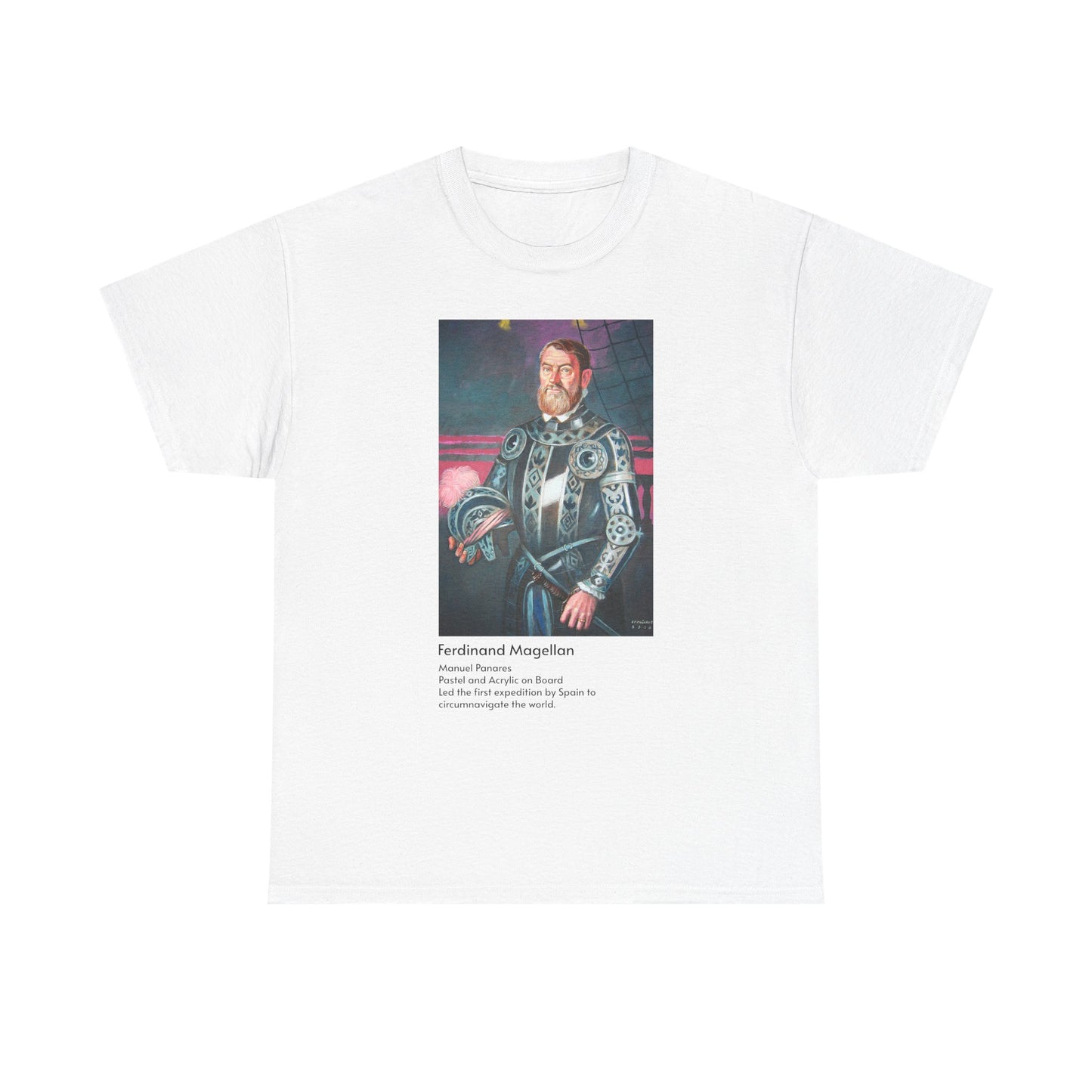 Ferdinand Magellan Portrait Tee (Museum-Style Illustration)