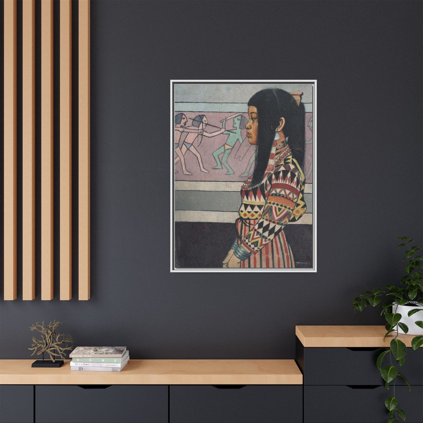 A T'boli Girl (1979) - Framed Canvas Print