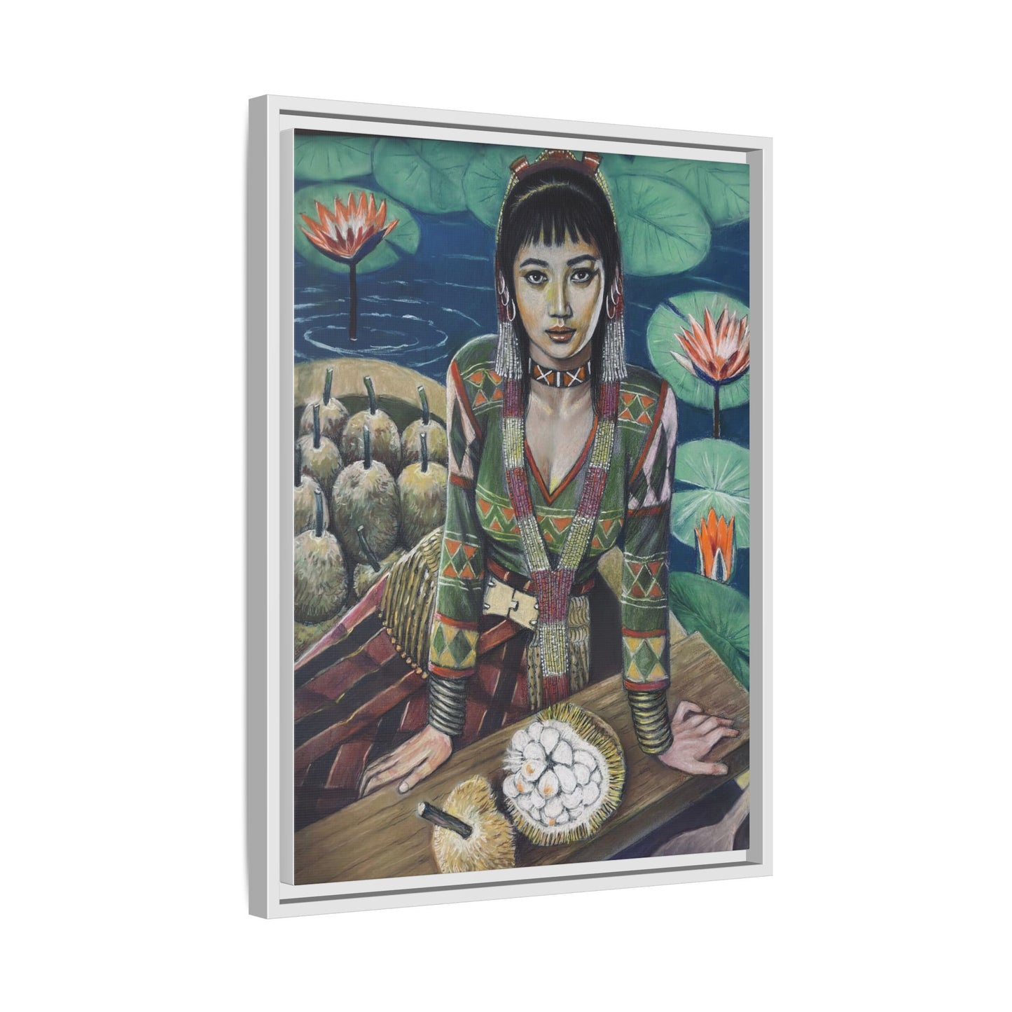 T’boli Girl with Marang (2020) - Framed Canvas Print