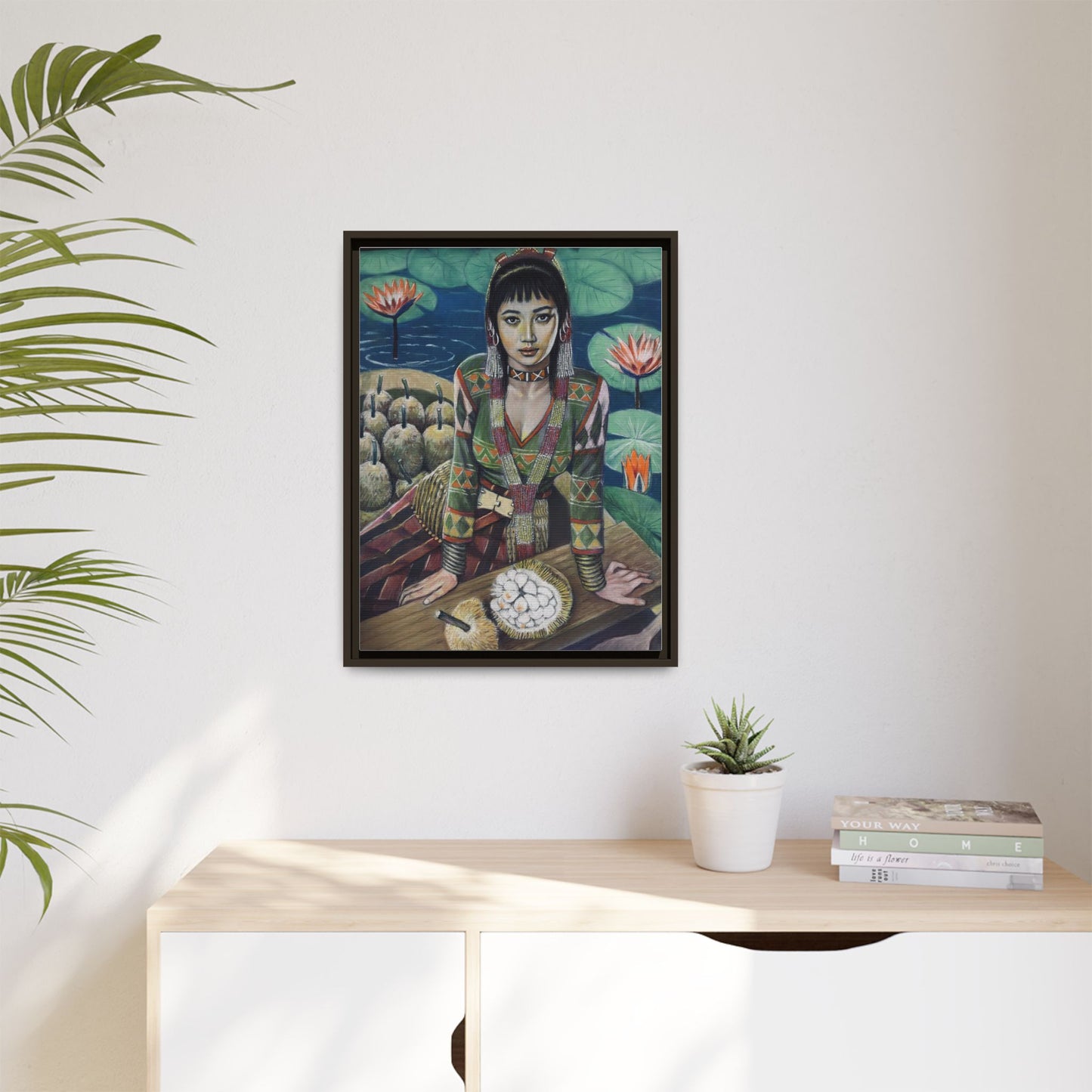 T’boli Girl with Marang (2020) - Framed Canvas Print