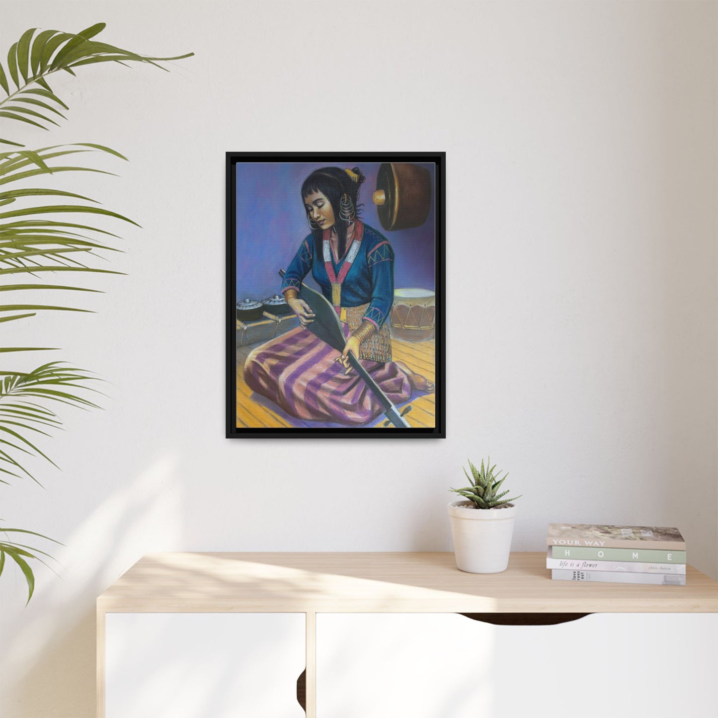 A T'boli Maiden in a Boat (2018)- Framed Canvas Print