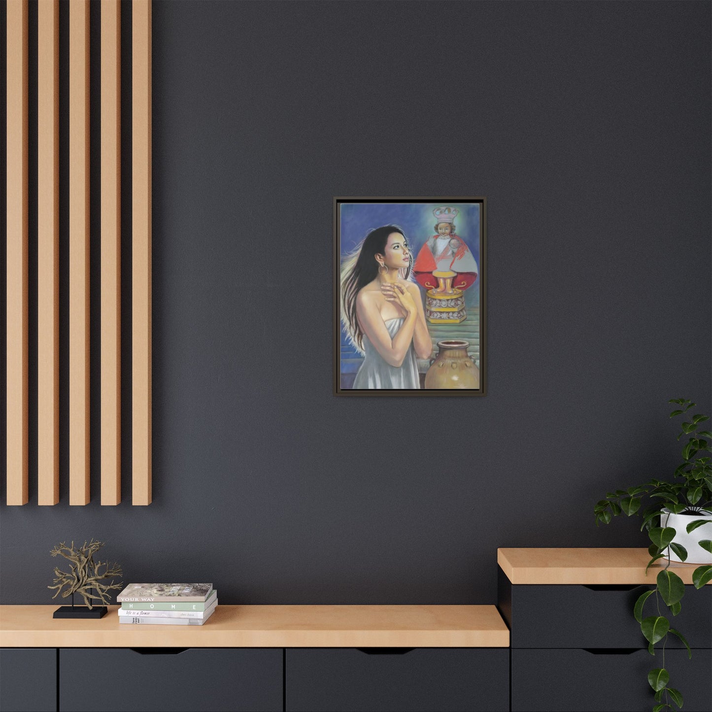 Sto. Niño and Queen Juana - Framed Canvas Print