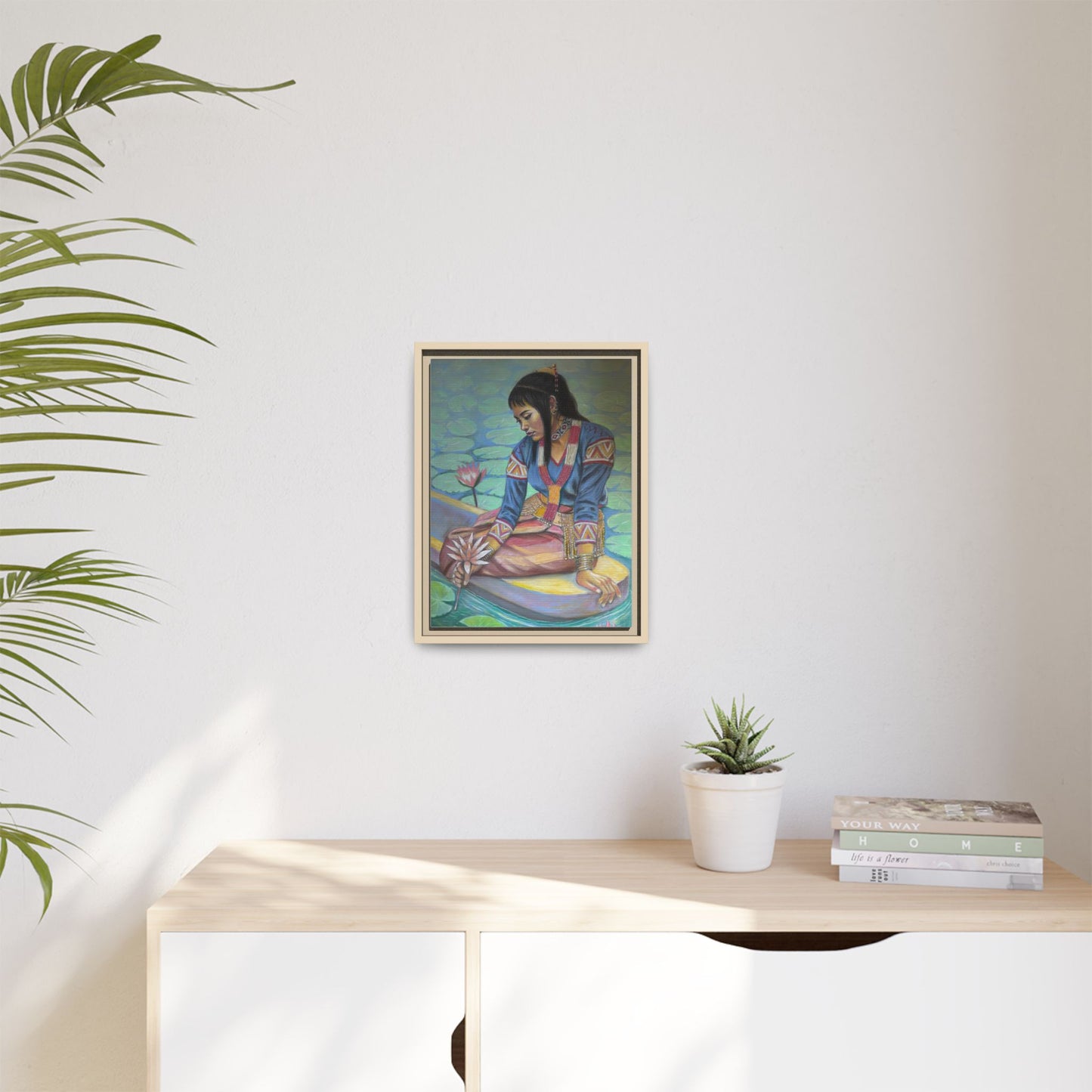 A T'boli Maiden in a Boat (2018)- Framed Canvas Print