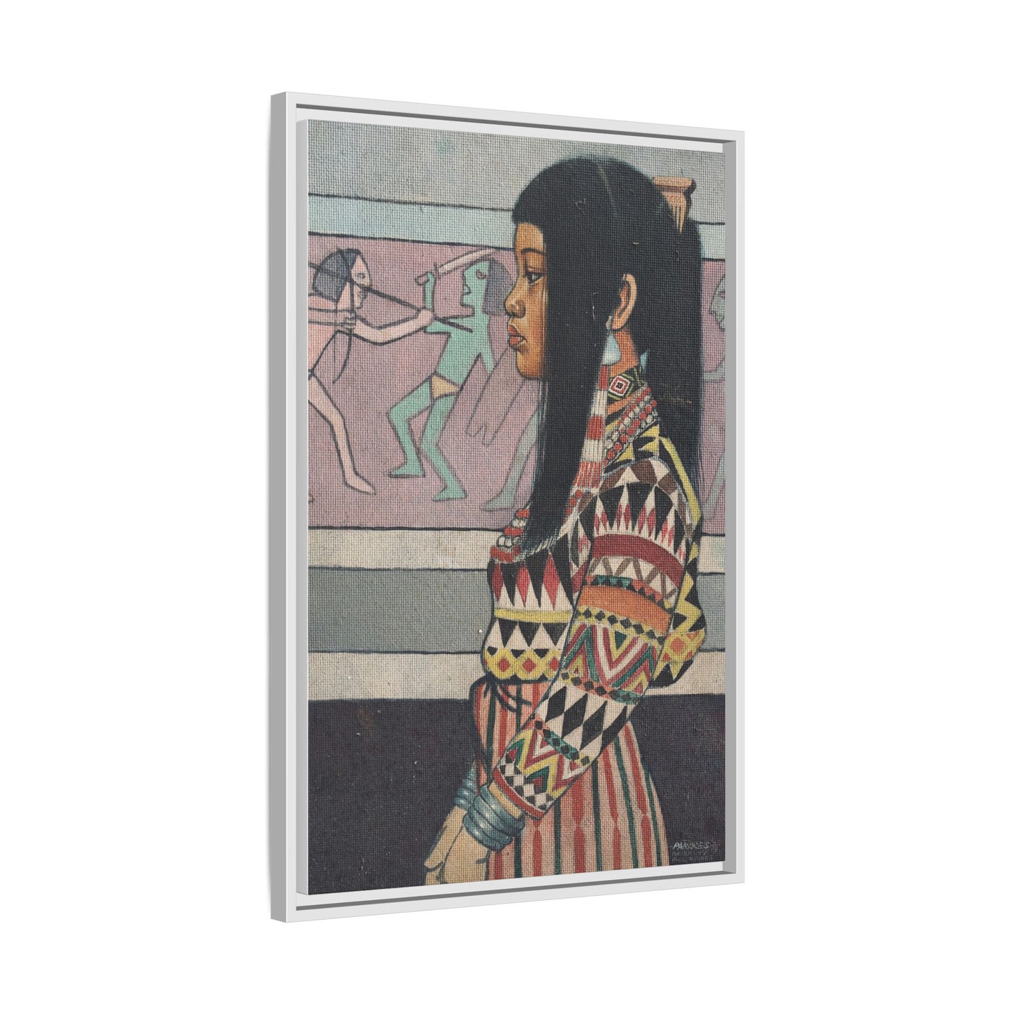 A T'boli Girl (1979) - Framed Canvas Print