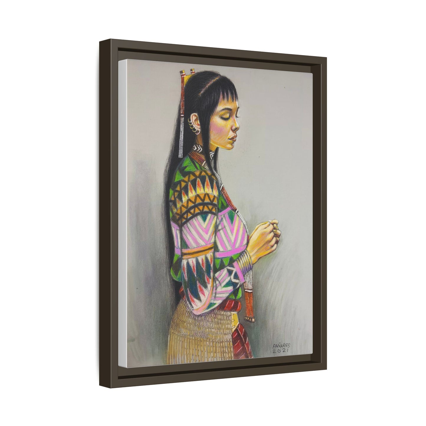 T’boli Girl (2021) - Framed Canvas Print