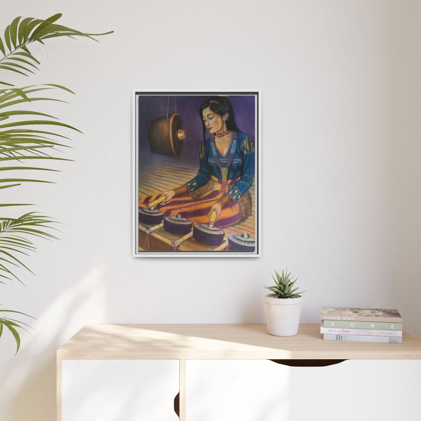 A T'boli Musician (2018) - Framed Canvas Print