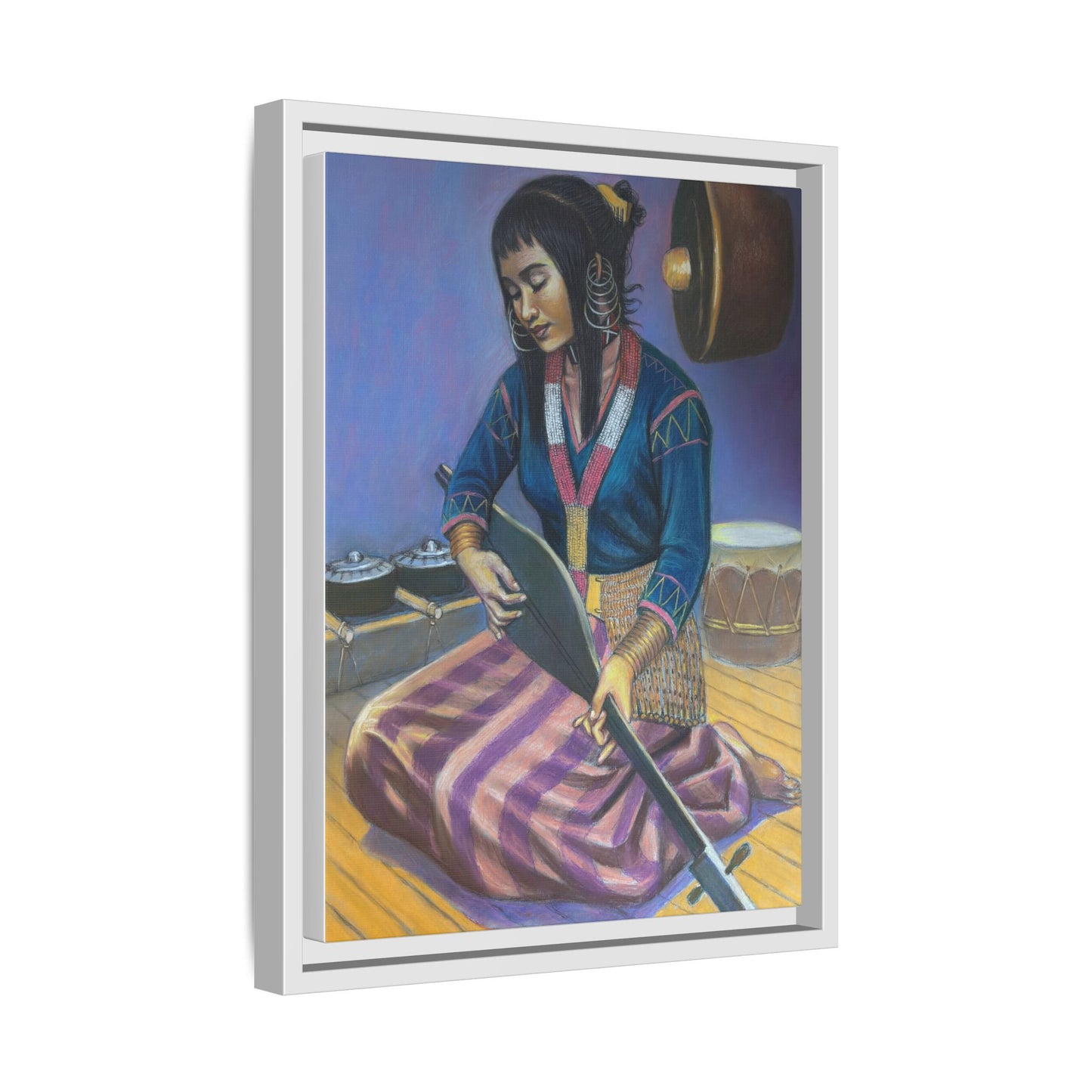 A T'boli Maiden in a Boat (2018)- Framed Canvas Print