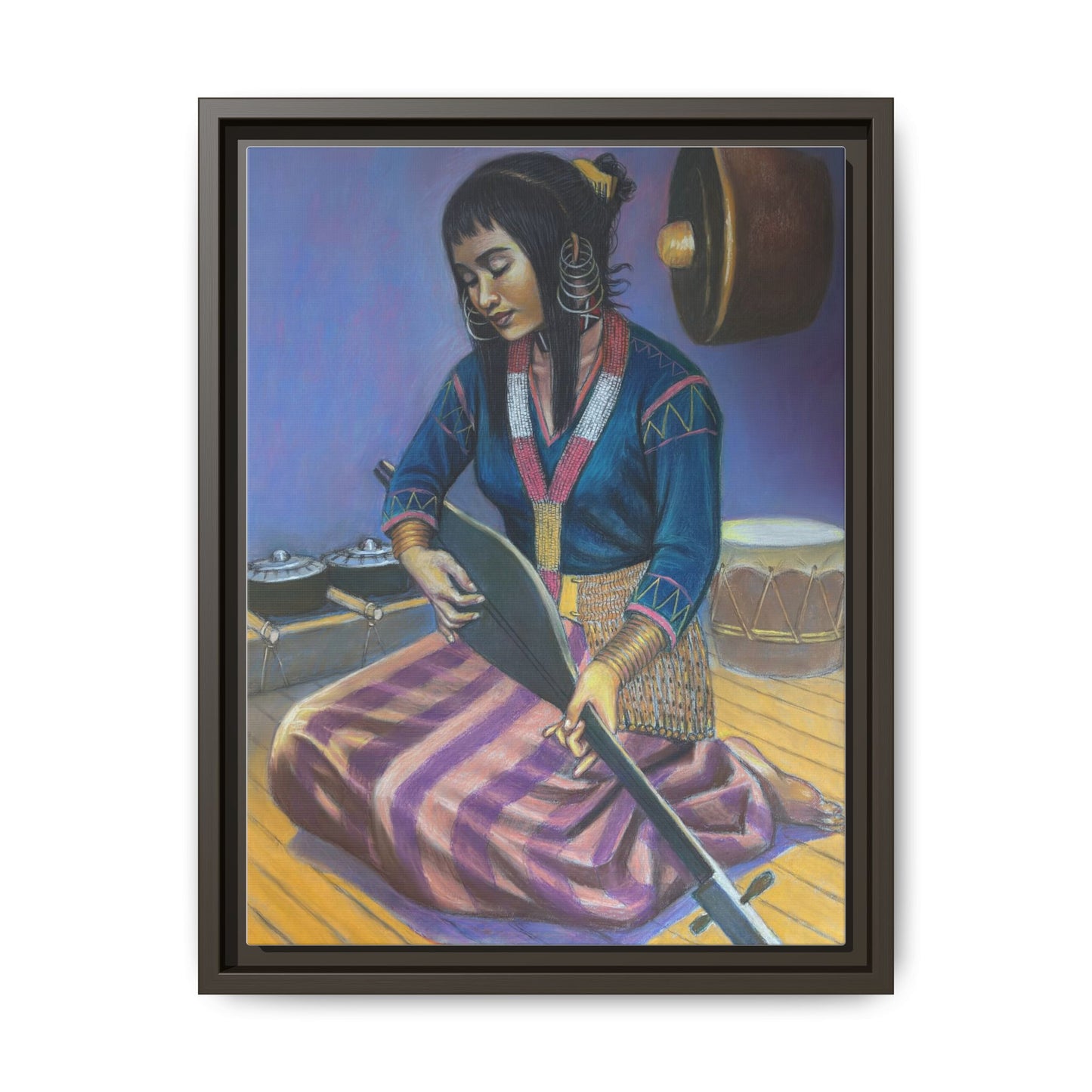 A T'boli Maiden in a Boat (2018)- Framed Canvas Print