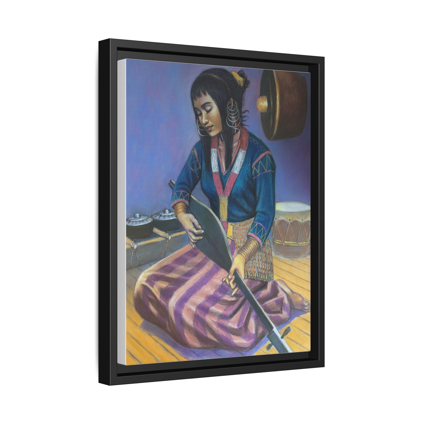 A T'boli Maiden in a Boat (2018)- Framed Canvas Print