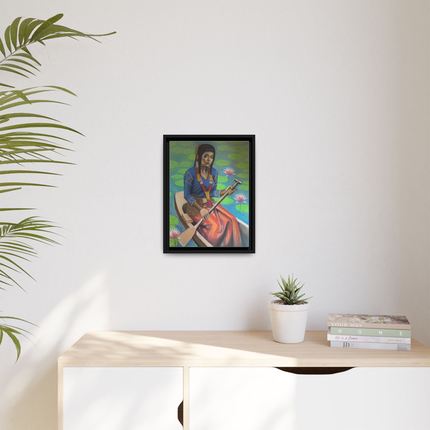 A T'boli Maiden in a Boat (2018)- Framed Canvas Print