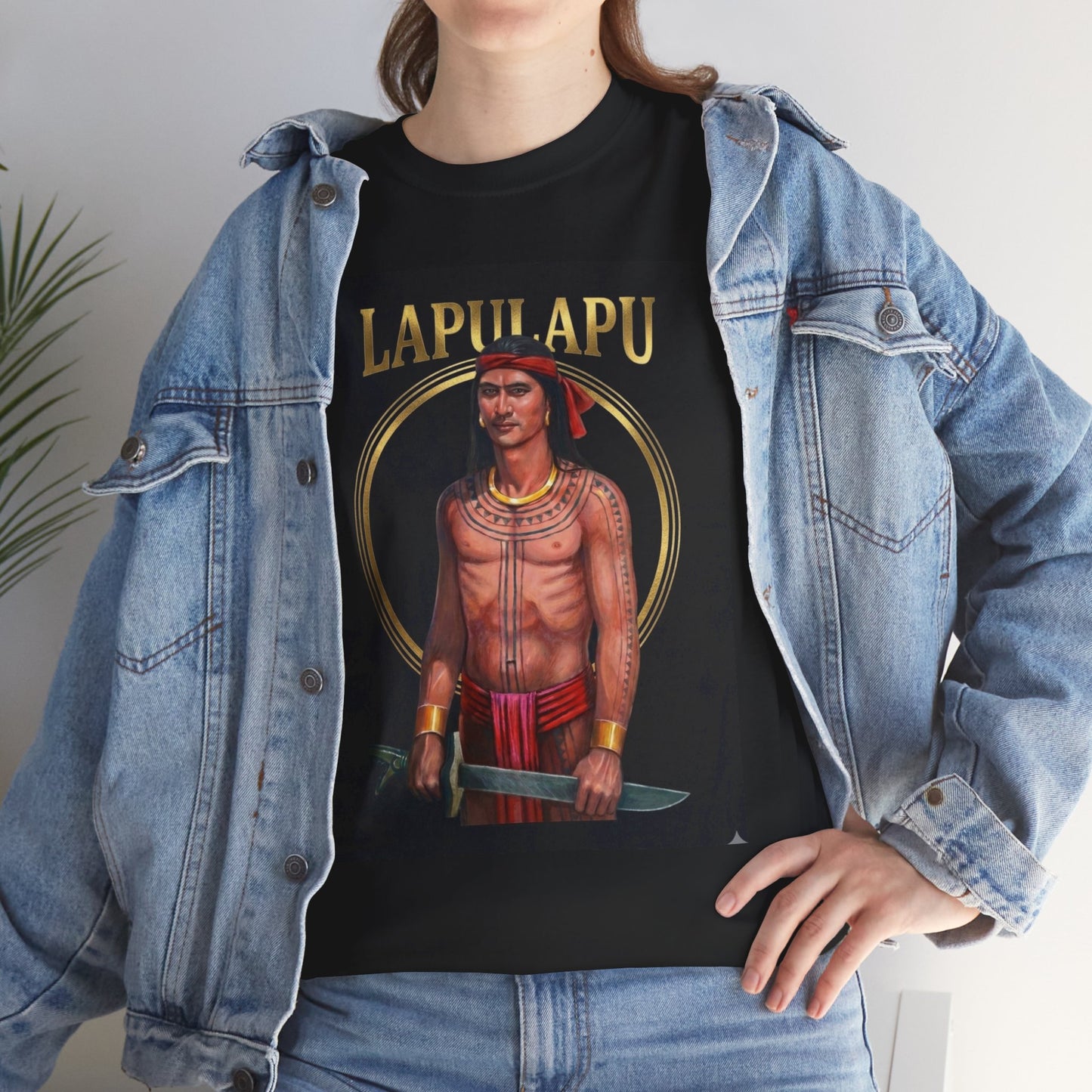 Lapulapu Warrior Black T-Shirt, Filipino Hero Graphic Tee