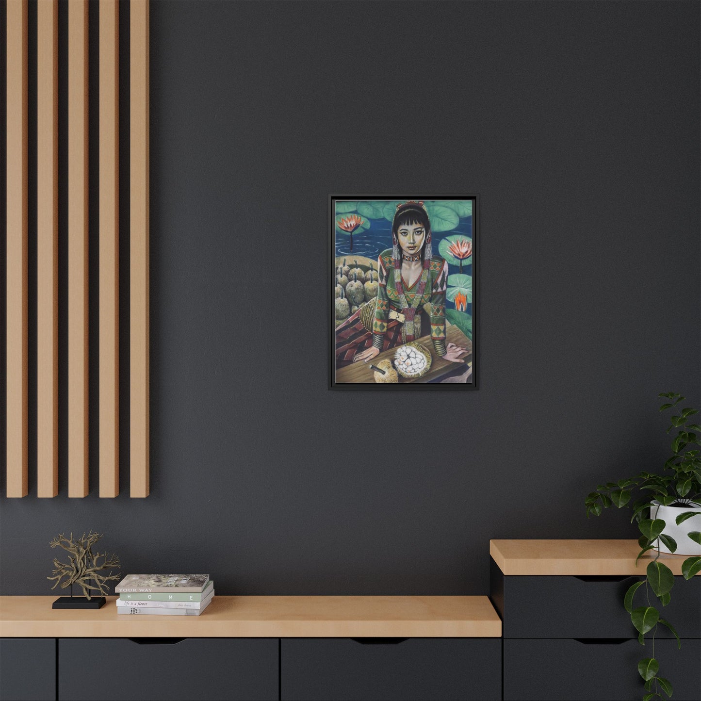 T’boli Girl with Marang (2020) - Framed Canvas Print