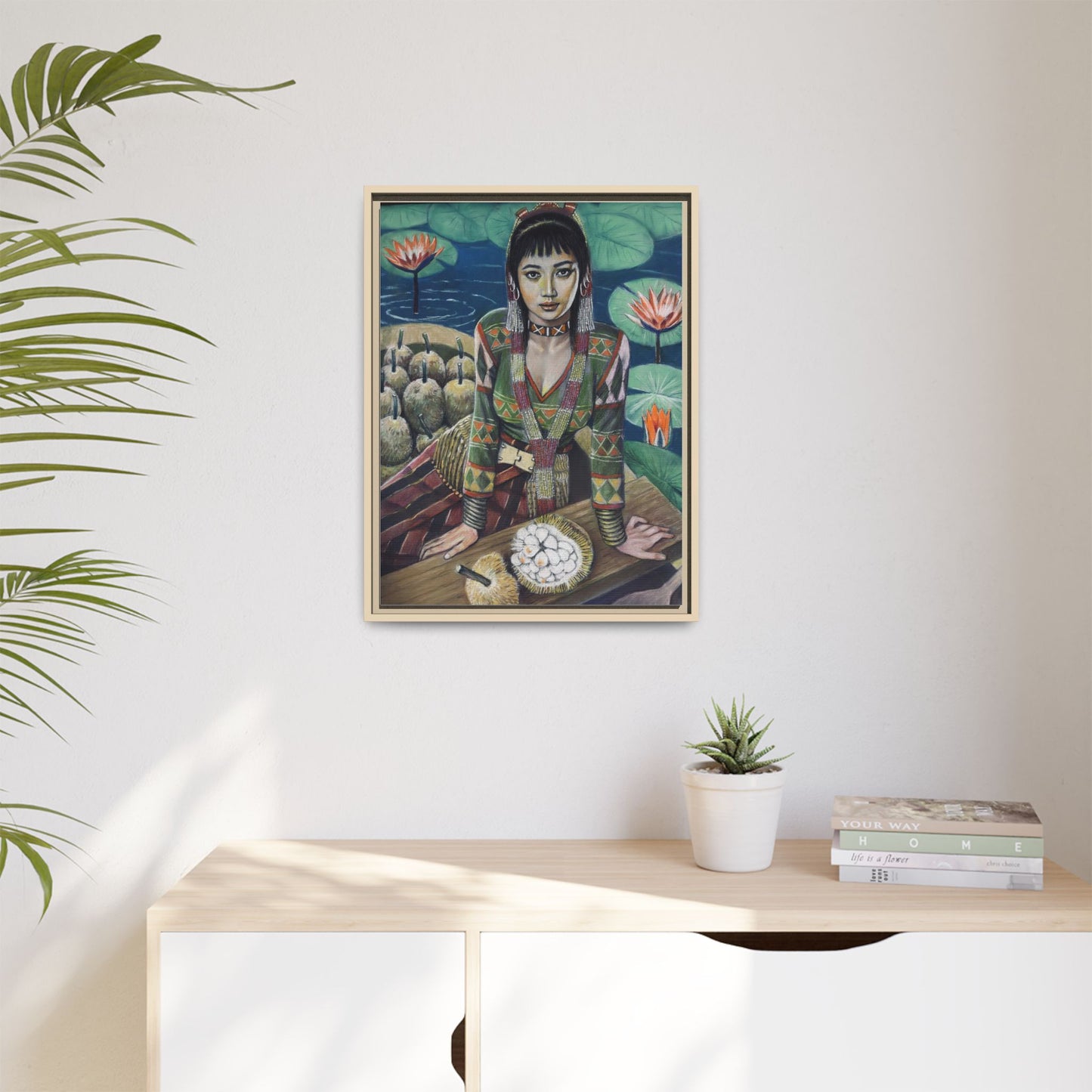 T’boli Girl with Marang (2020) - Framed Canvas Print