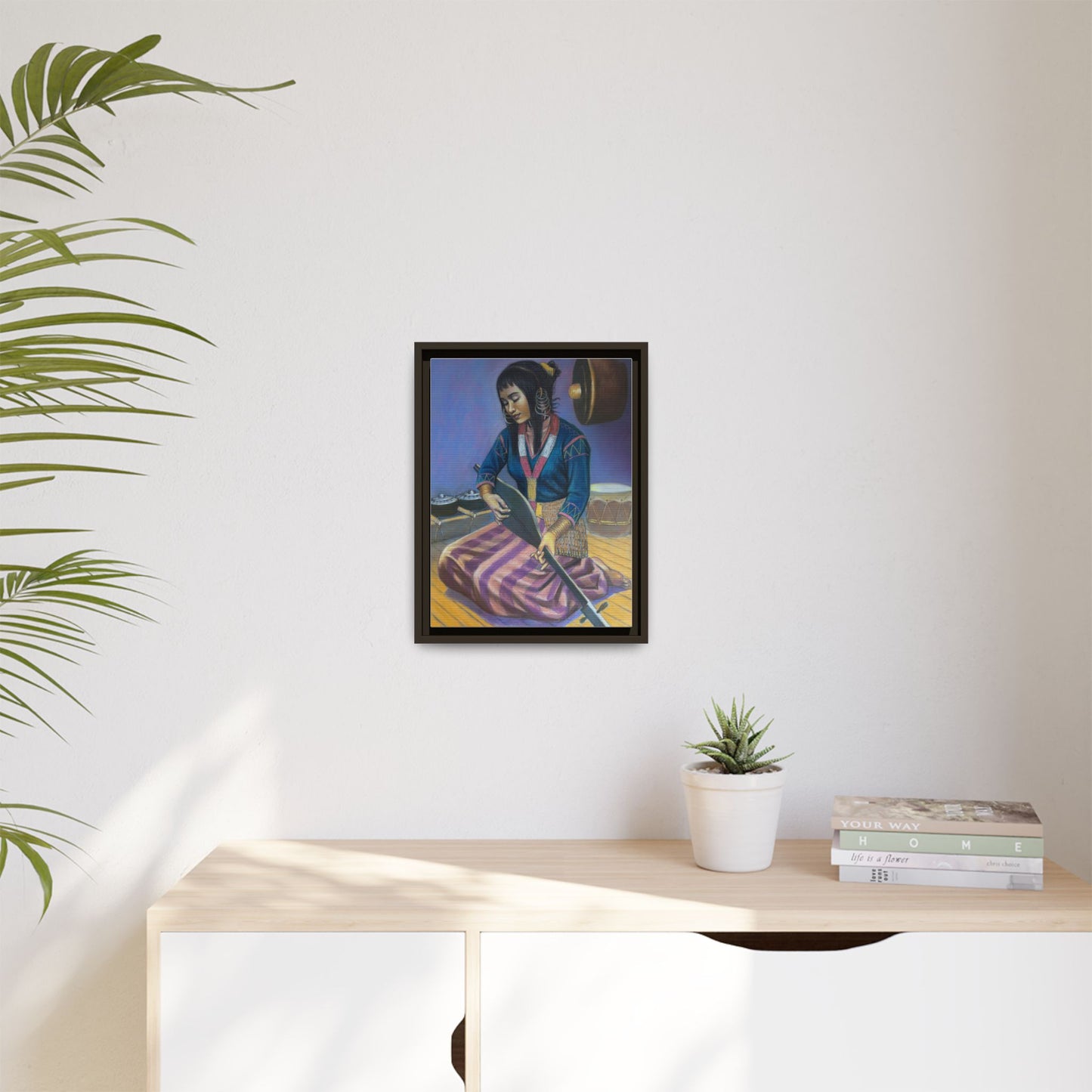 A T'boli Maiden in a Boat (2018)- Framed Canvas Print
