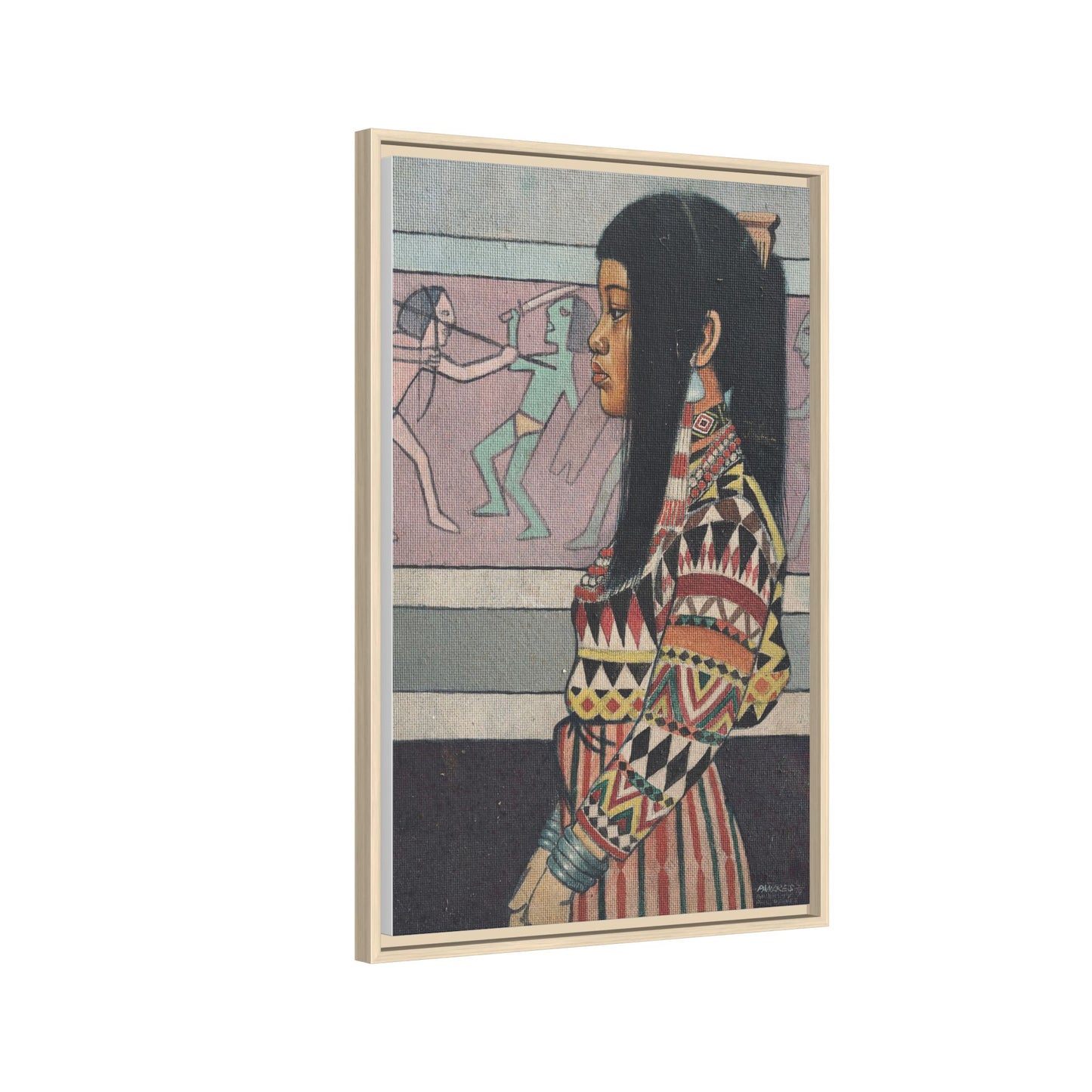 A T'boli Girl (1979) - Framed Canvas Print
