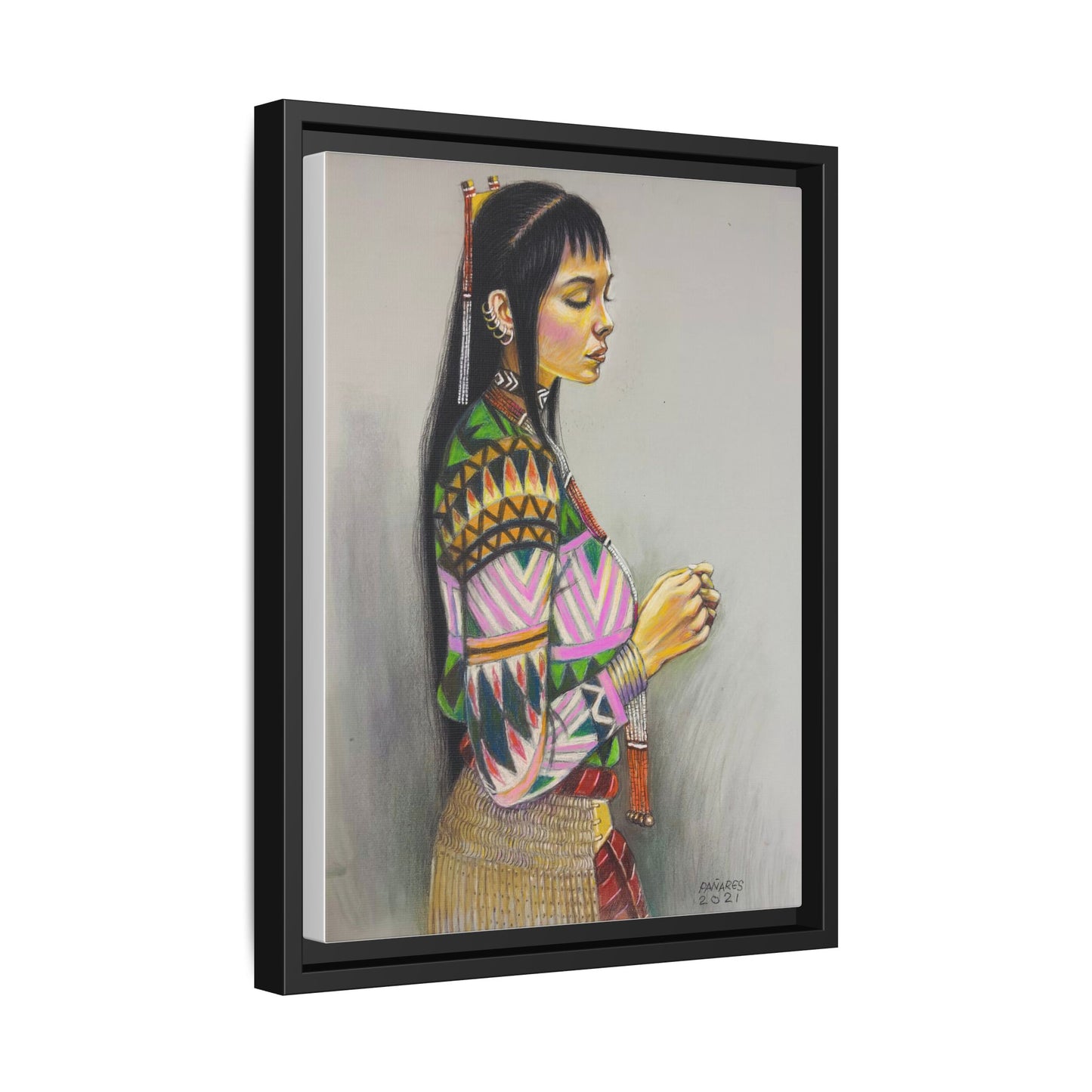 T’boli Girl (2021) - Framed Canvas Print