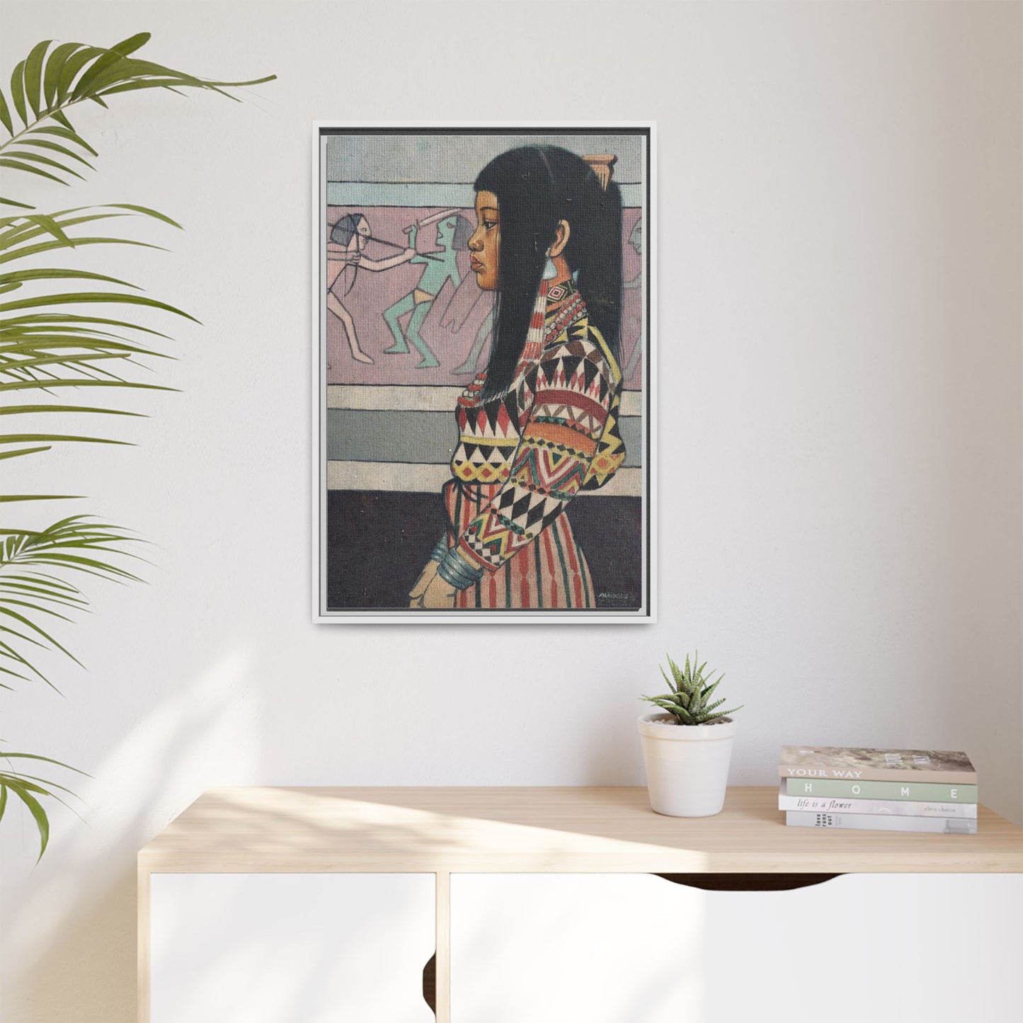 A T'boli Girl (1979) - Framed Canvas Print