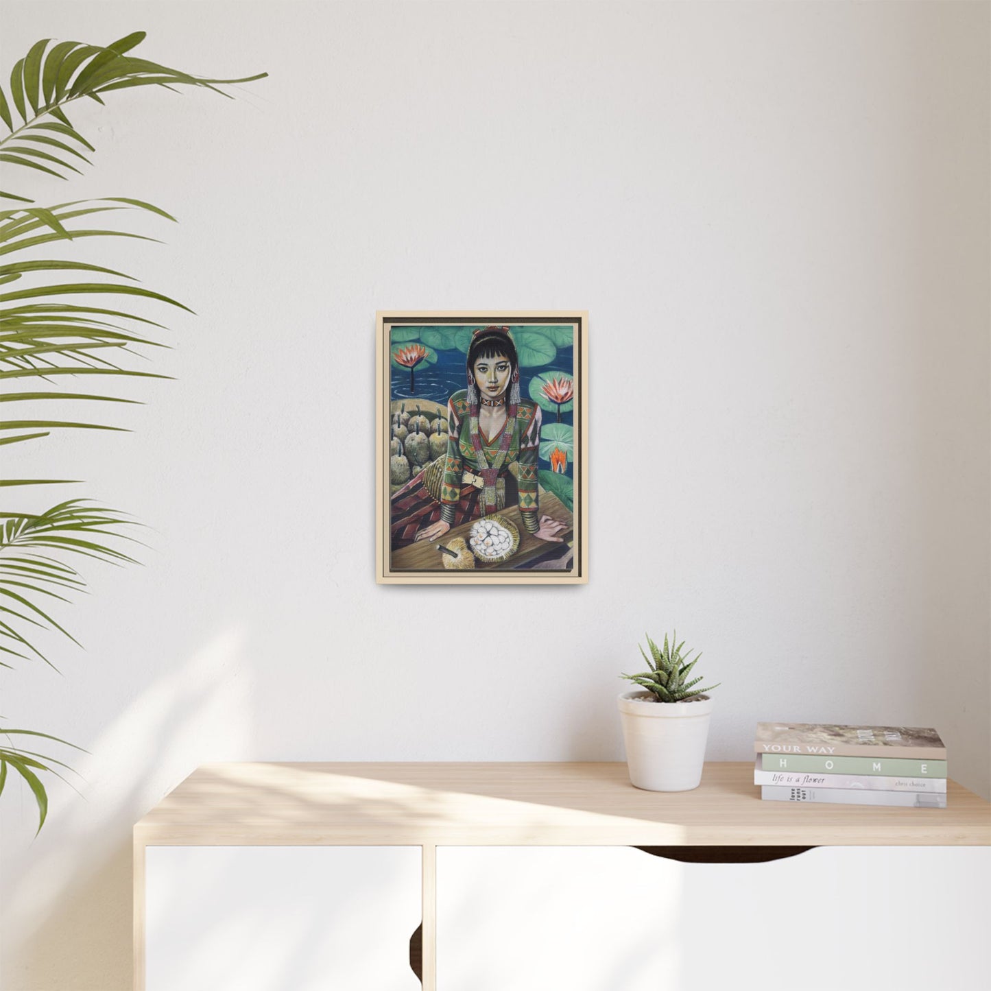 T’boli Girl with Marang (2020) - Framed Canvas Print