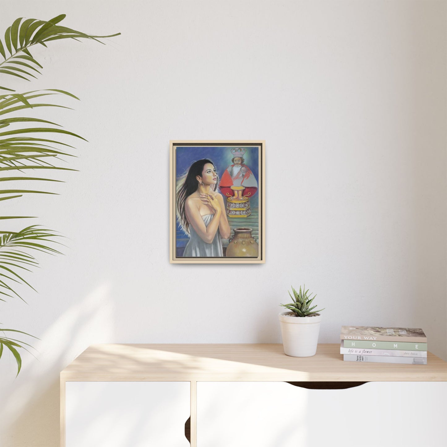Sto. Niño and Queen Juana - Framed Canvas Print