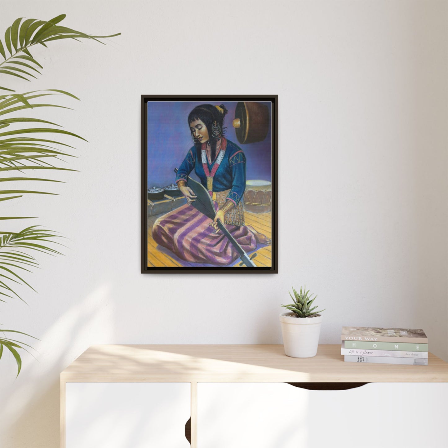 A T'boli Maiden in a Boat (2018)- Framed Canvas Print