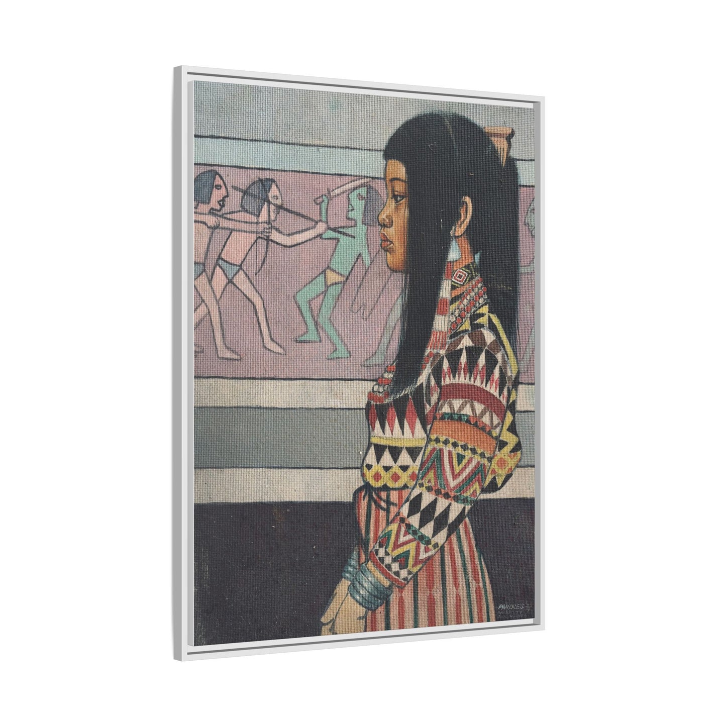 A T'boli Girl (1979) - Framed Canvas Print