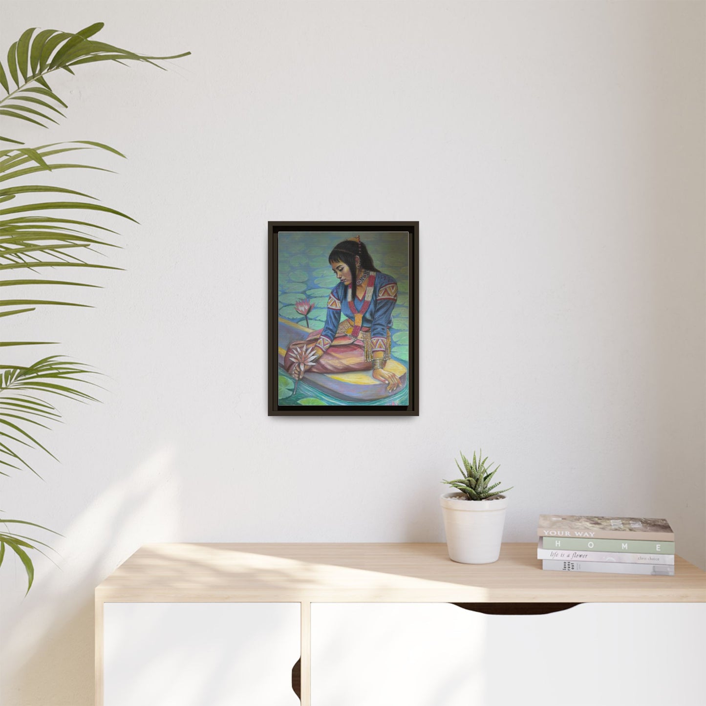 A T'boli Maiden in a Boat (2018)- Framed Canvas Print