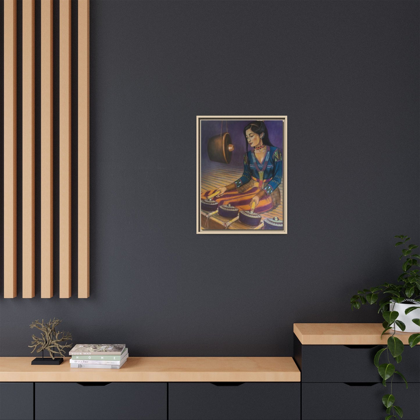 A T'boli Musician (2018) - Framed Canvas Print