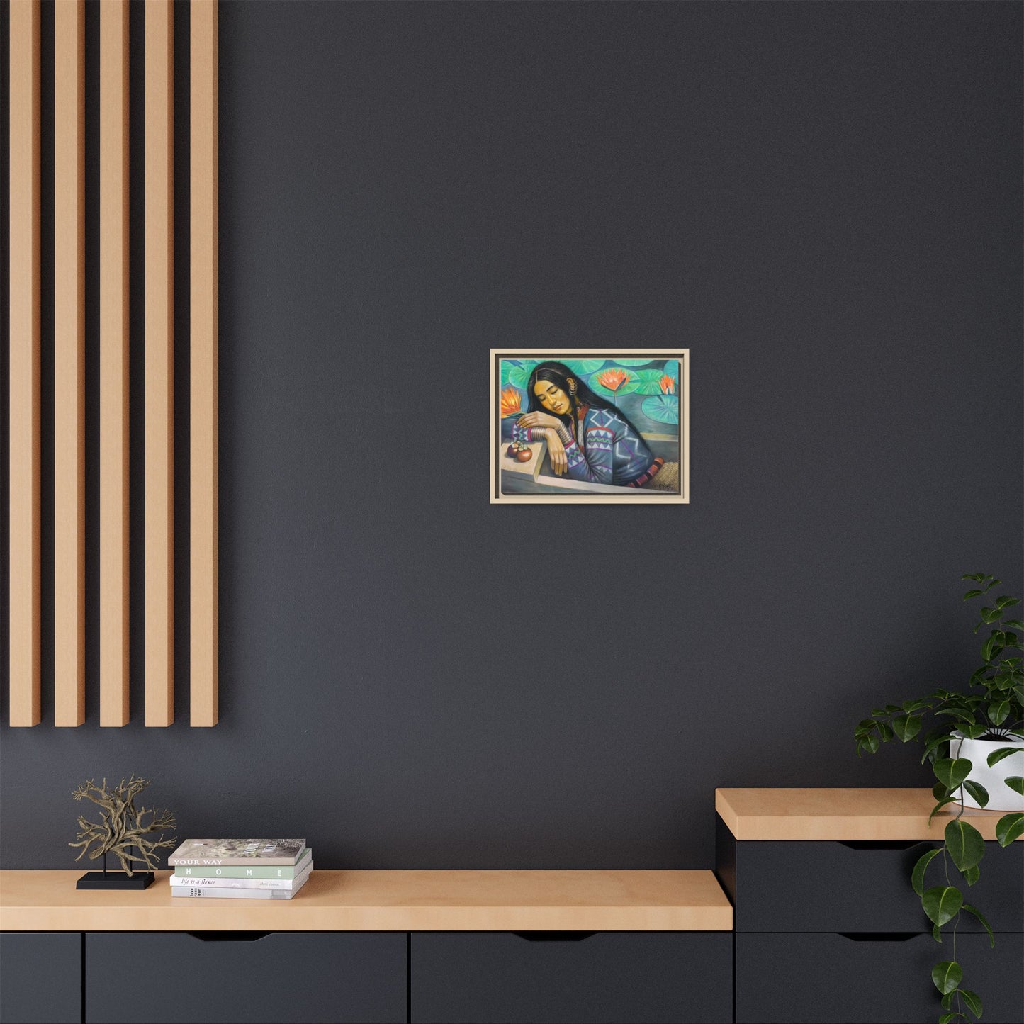 T'boli Girl by the Lake (2021)- Framed Canvas Print