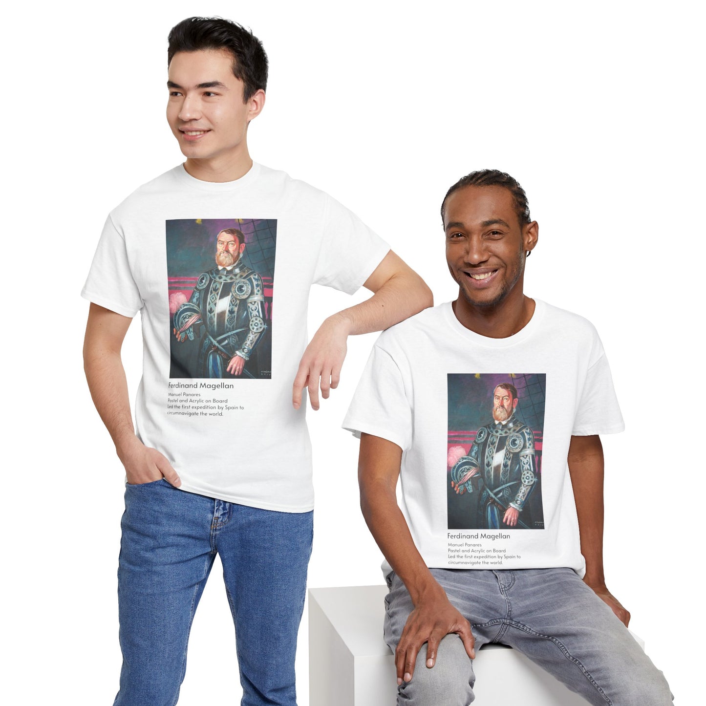 Ferdinand Magellan Portrait Tee (Museum-Style Illustration)