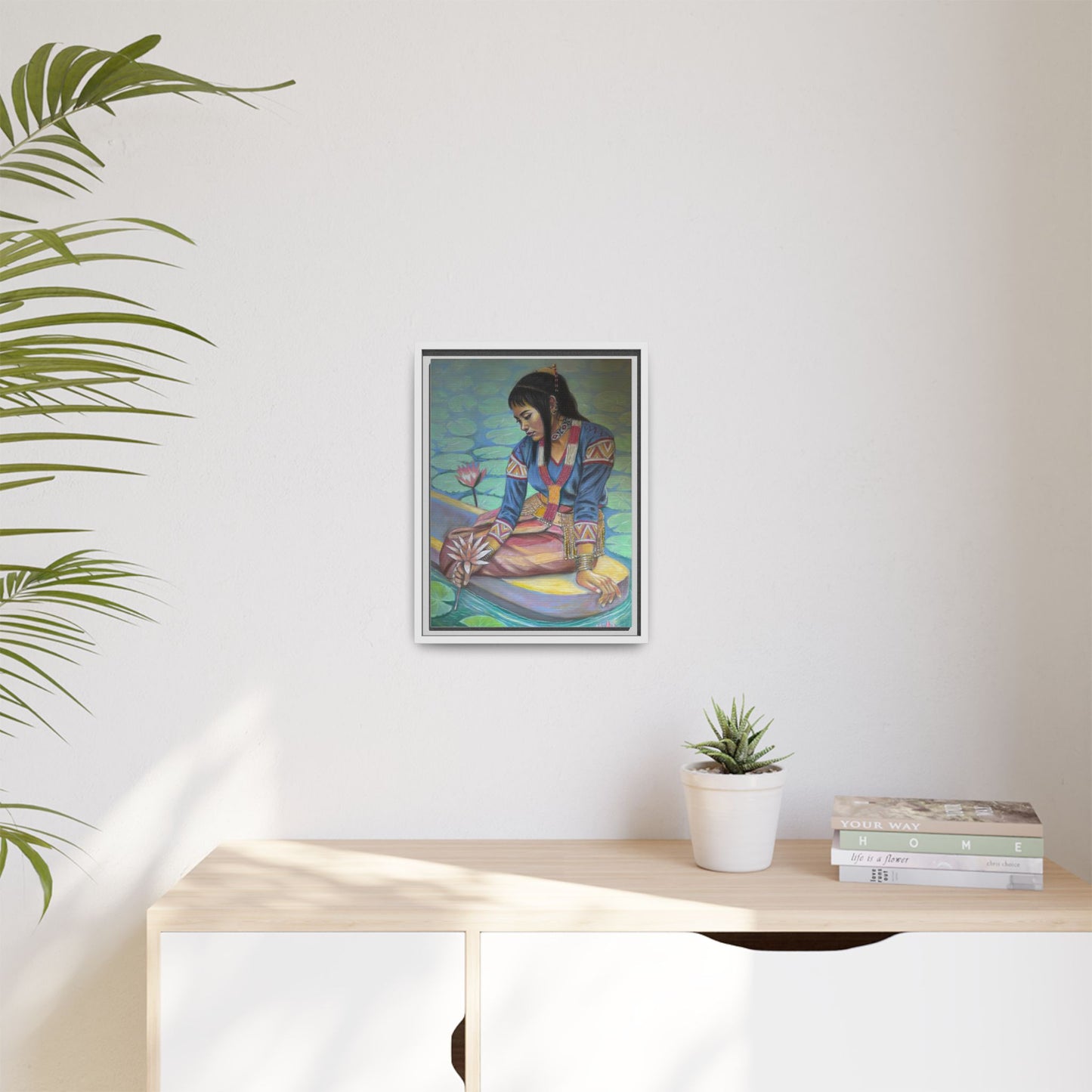 A T'boli Maiden in a Boat (2018)- Framed Canvas Print